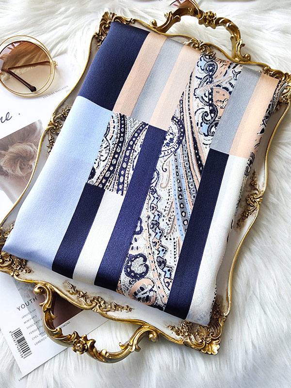 Classic Stripes Long Silk Scarf - Image 2