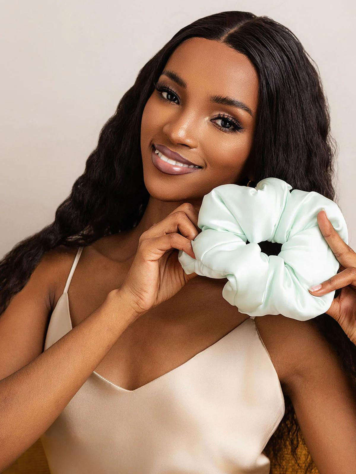 Pure Silk Soft Oversized Hair Scrunchie - 8cm - Image 45