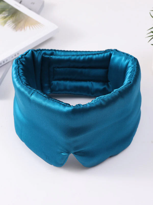 Adjustable Velcro Wrap-Around Silk Sleep Eye Mask - Image 12