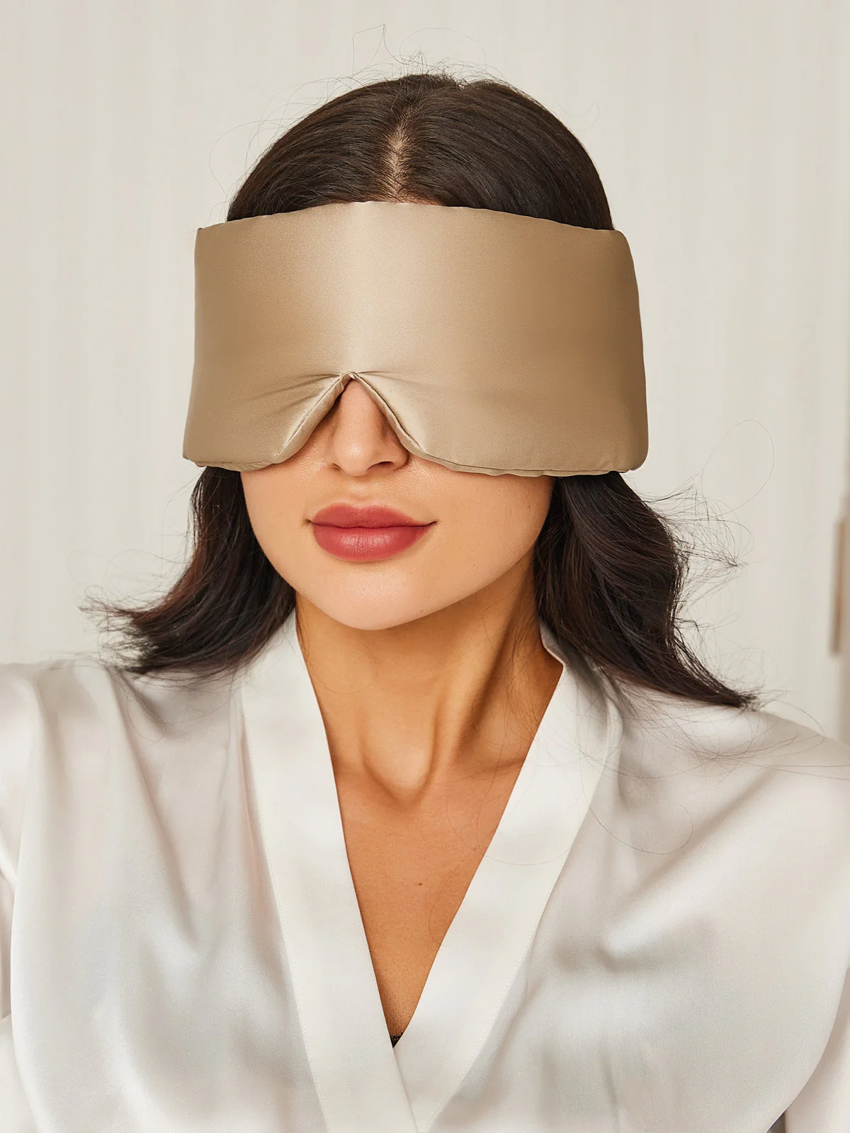 Adjustable Velcro Wrap-Around Silk Sleep Eye Mask - Image 21
