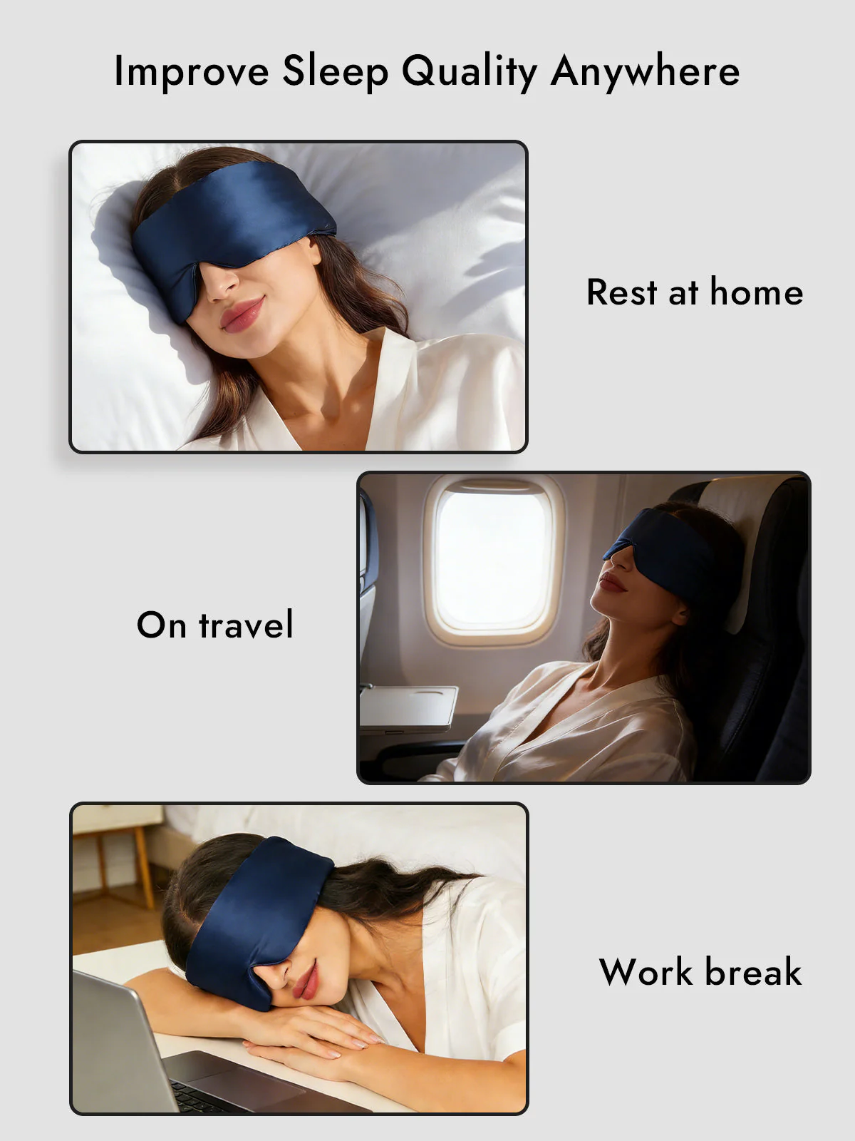 Elegant One Piece Silk Sleep Eye Mask - Image 12
