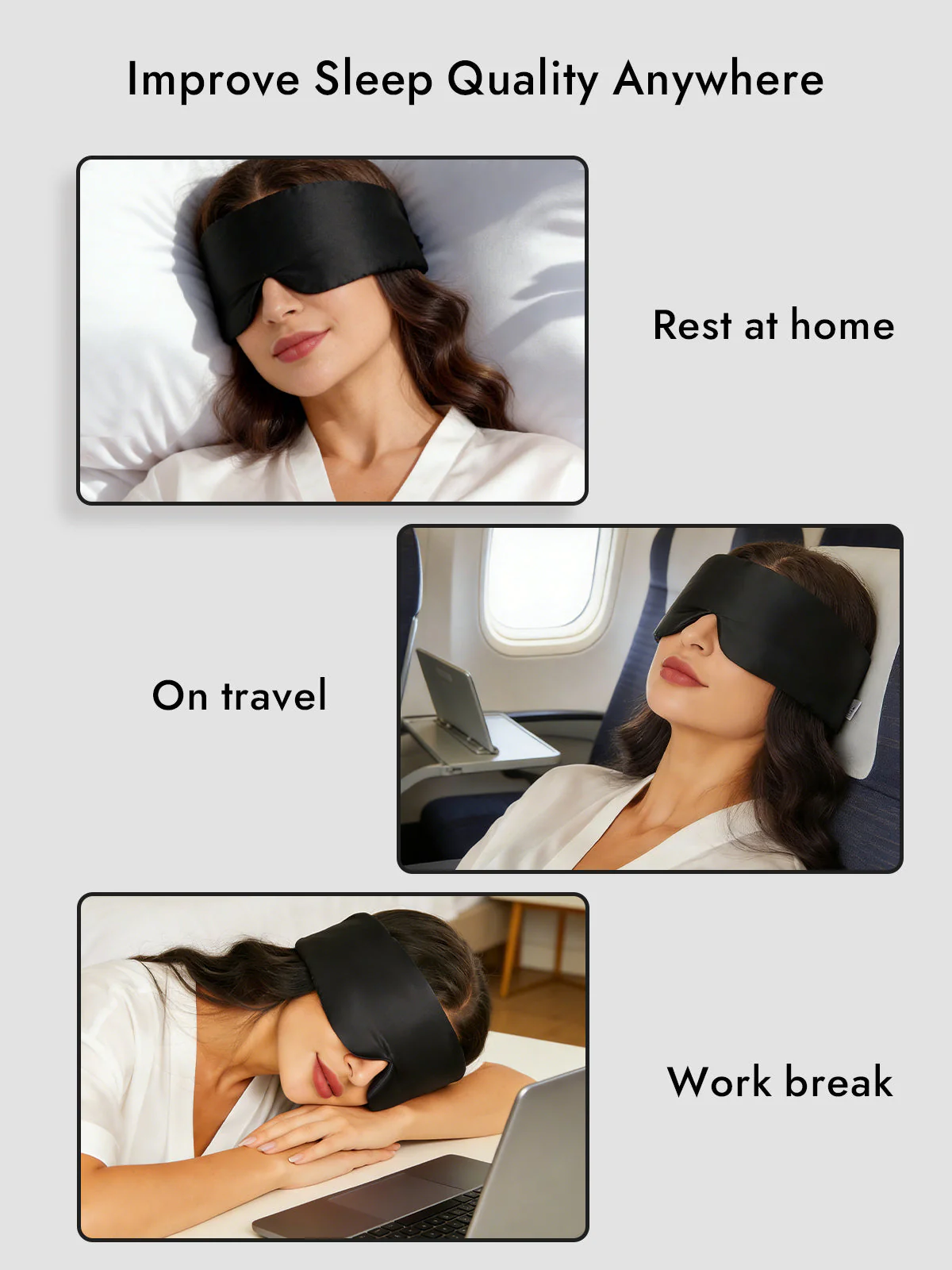 Elegant One Piece Silk Sleep Eye Mask - Image 18
