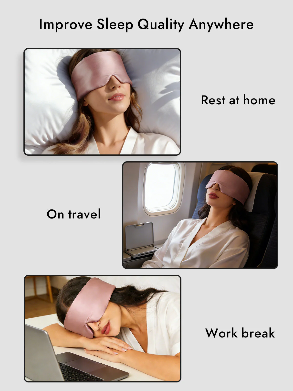 Elegant One Piece Silk Sleep Eye Mask - Image 24