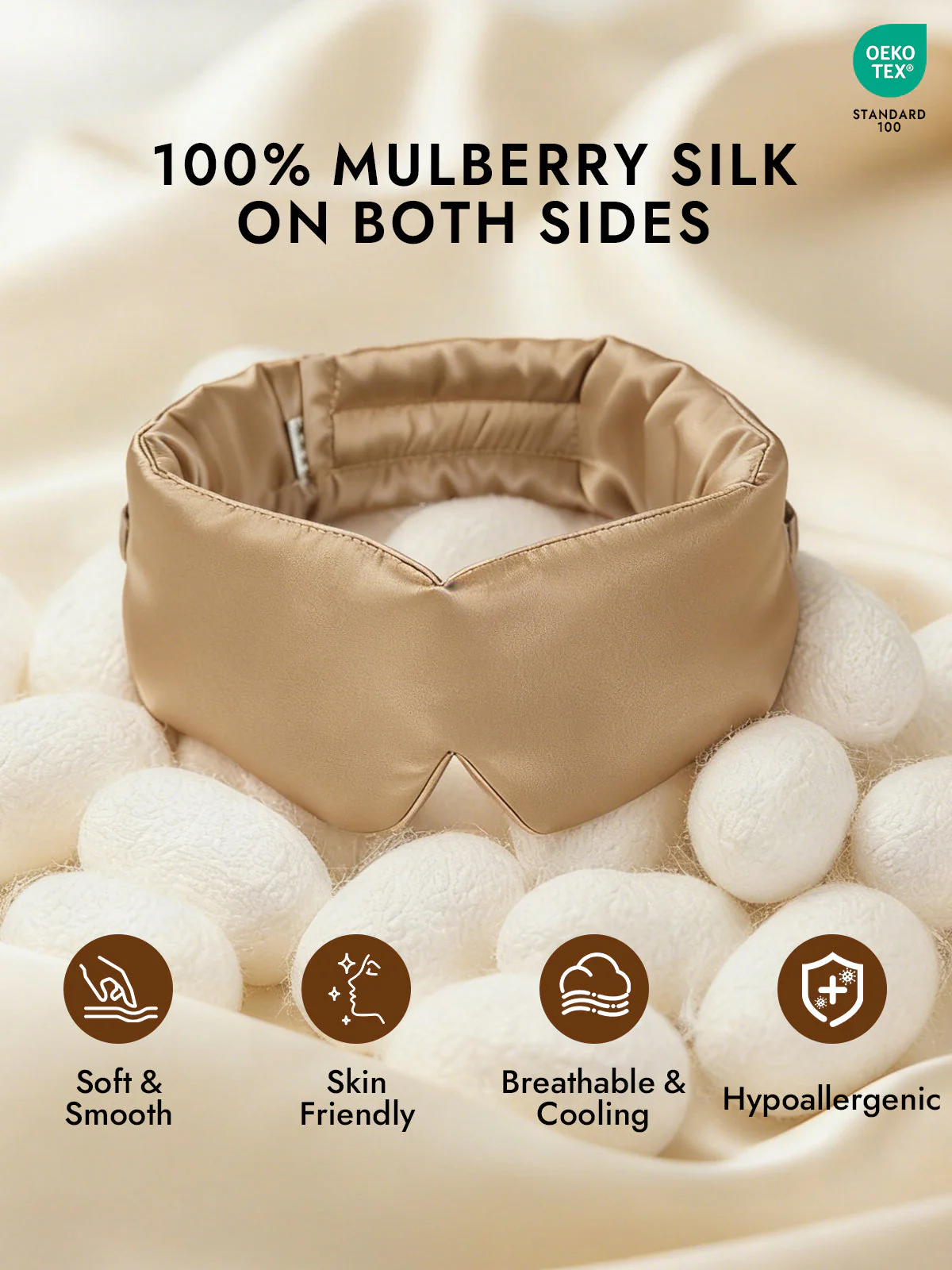 Elegant One Piece Silk Sleep Eye Mask - Image 38