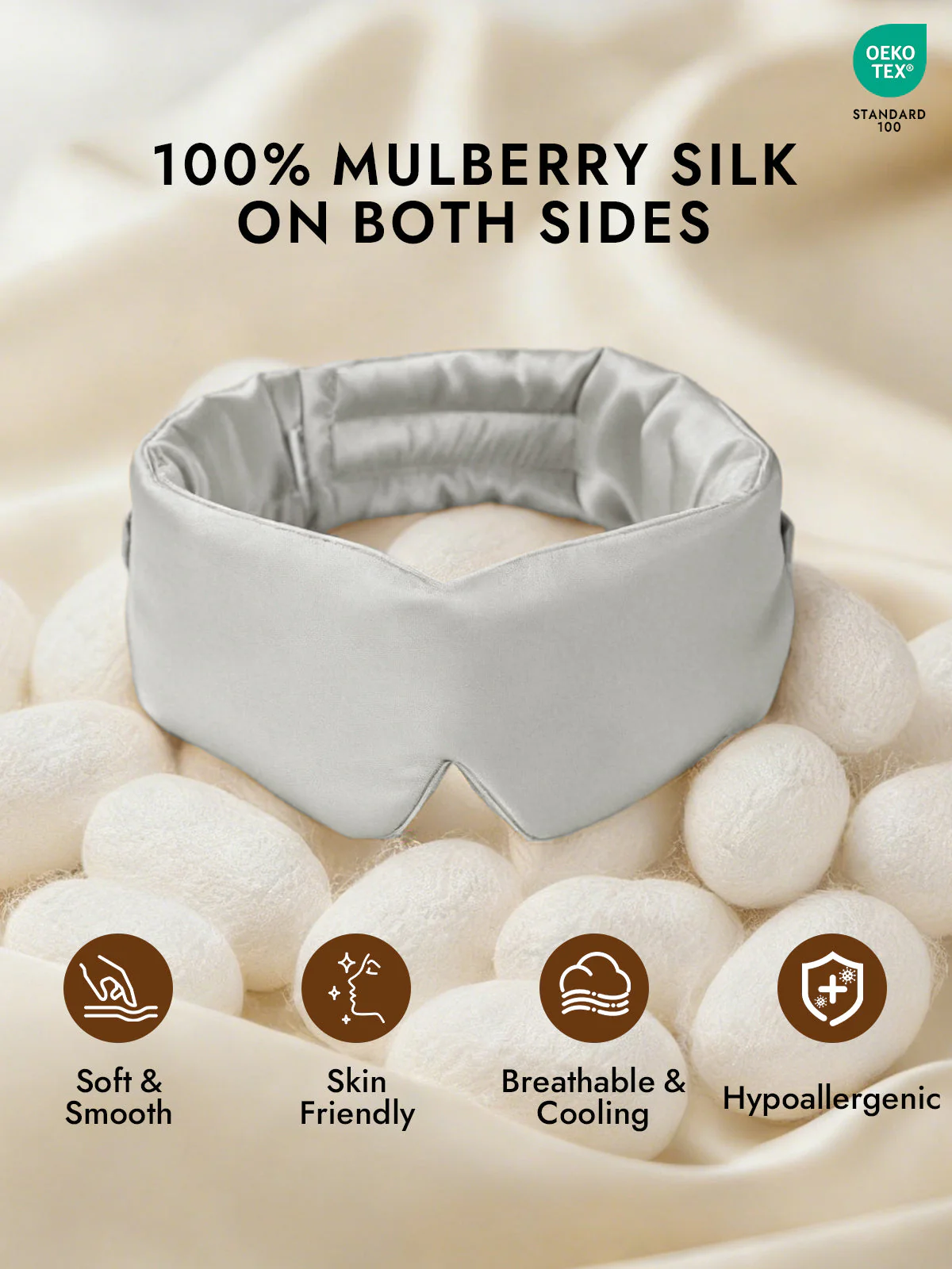 Elegant One Piece Silk Sleep Eye Mask - Image 44