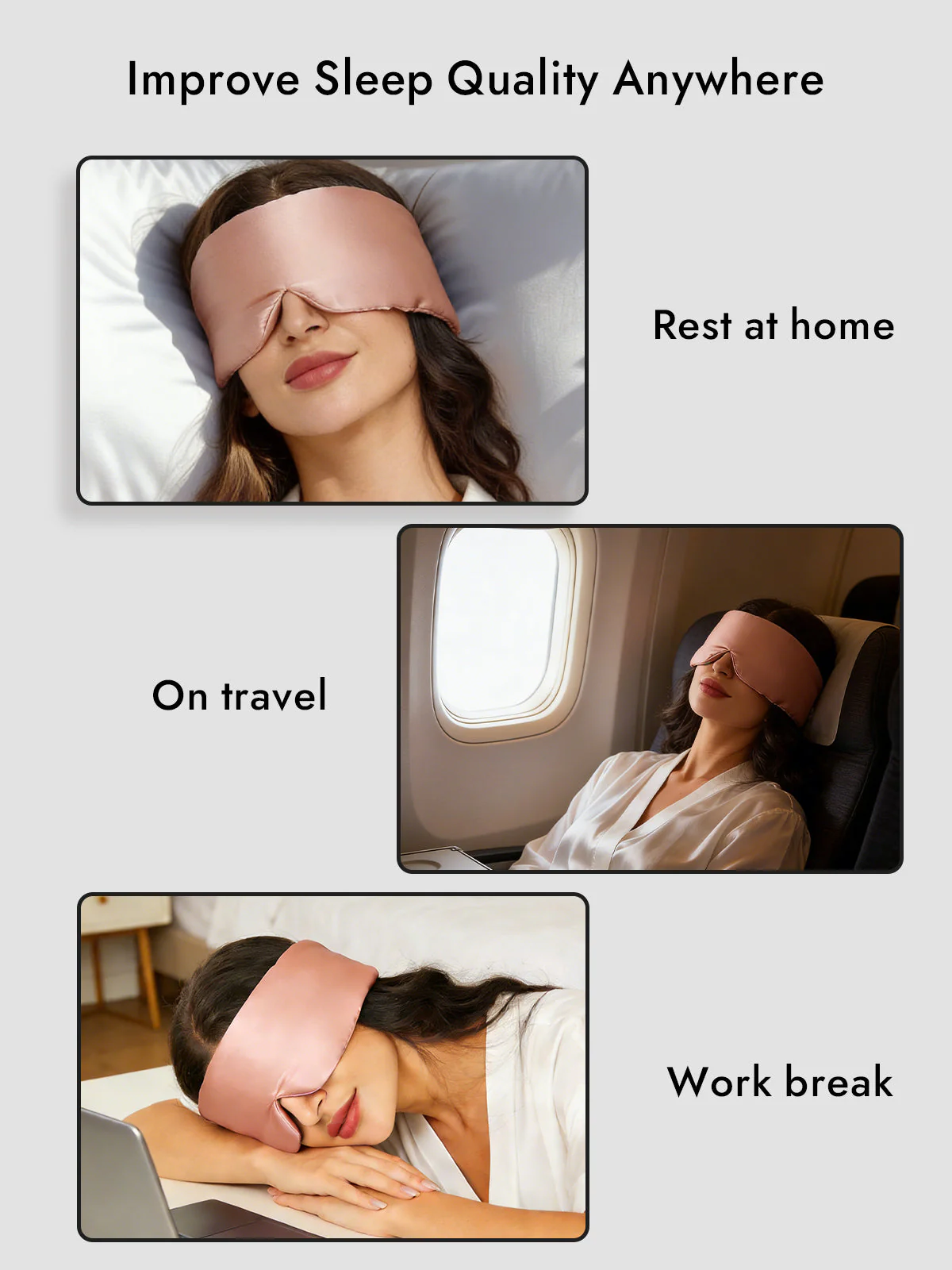 Elegant One Piece Silk Sleep Eye Mask - Image 66