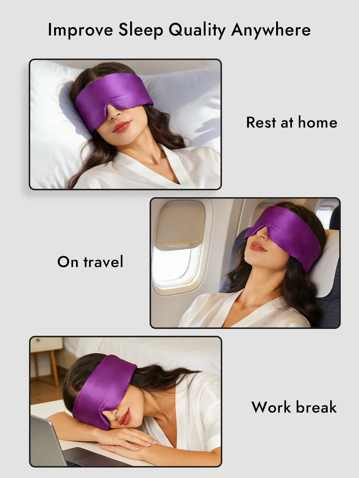 Elegant One Piece Silk Sleep Eye Mask - Image 72