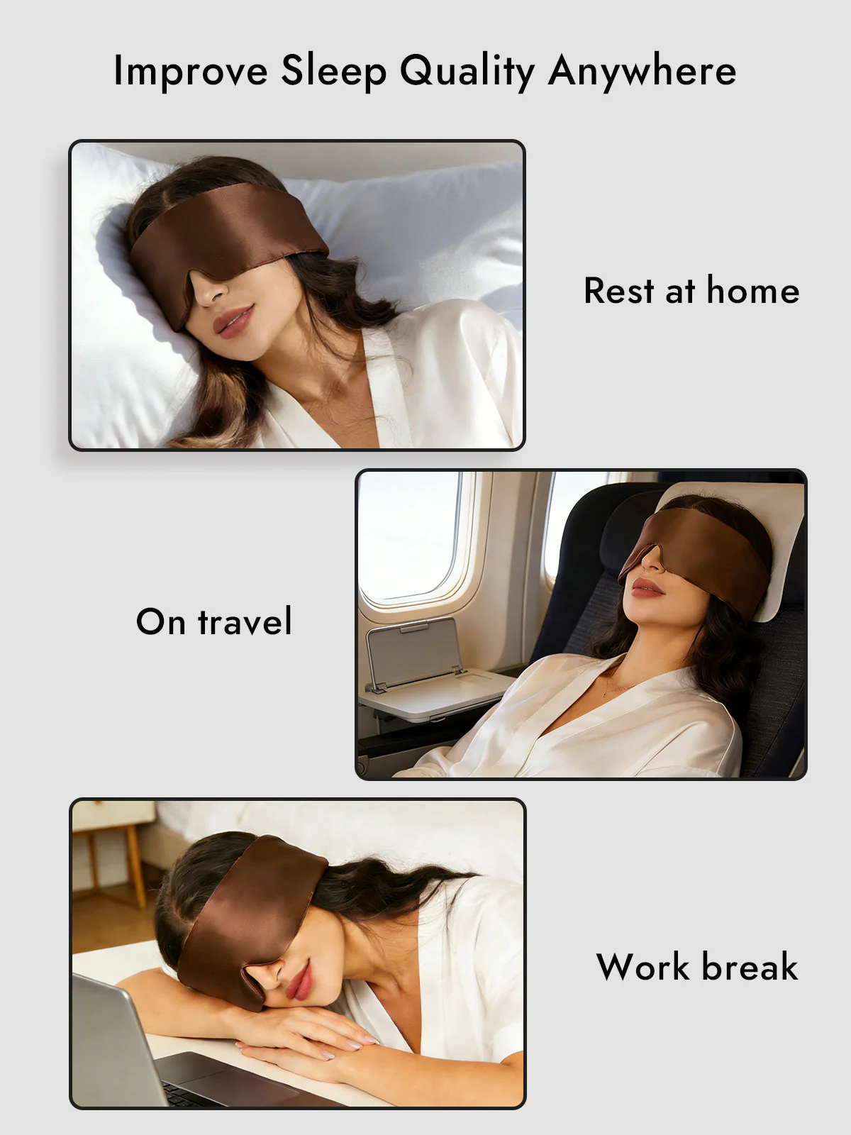 Elegant One Piece Silk Sleep Eye Mask - Image 78