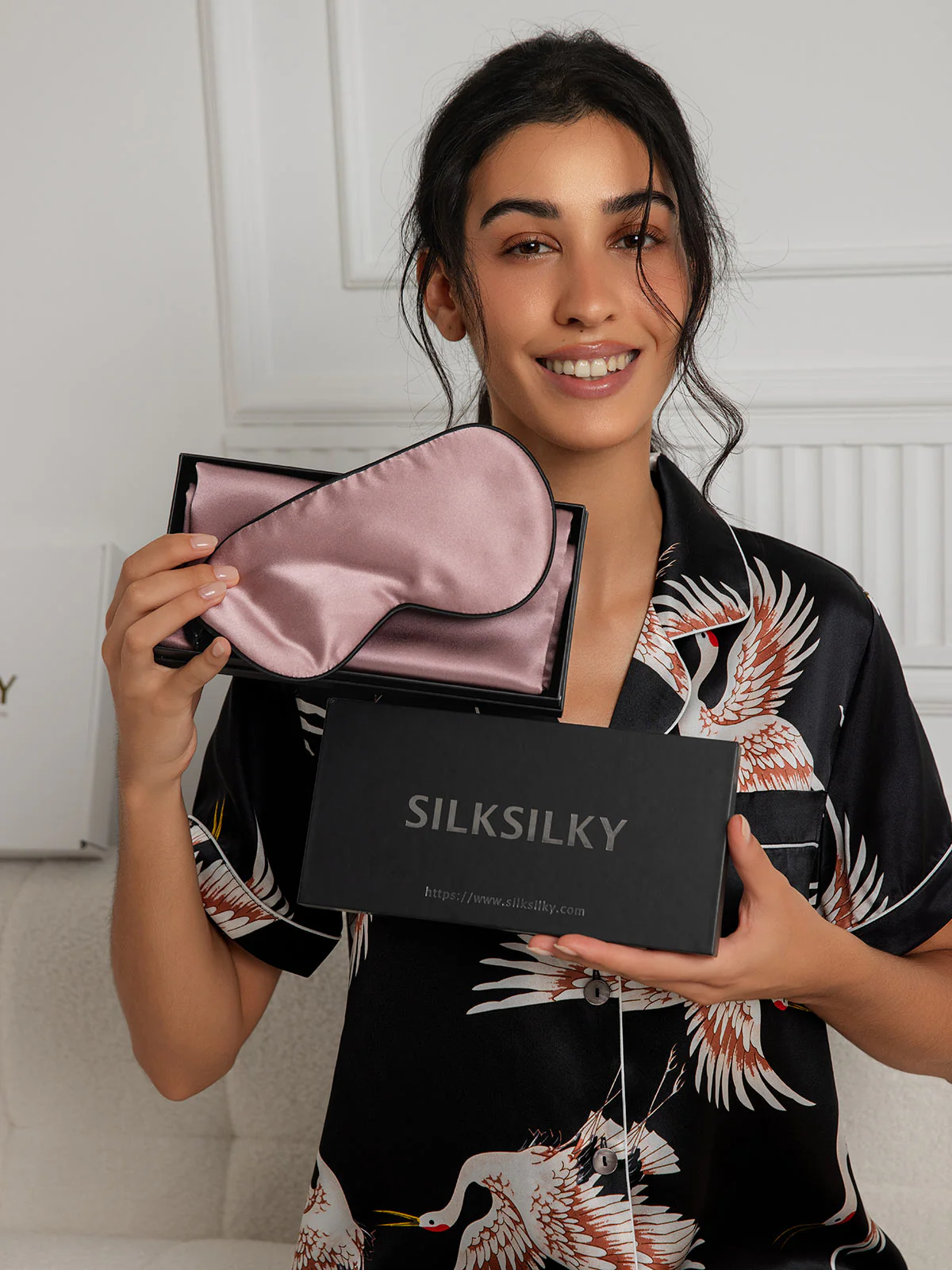 Gift Set - 19Momme 100% Mulberry Silk Pillowcase & Eye Mask - Image 24