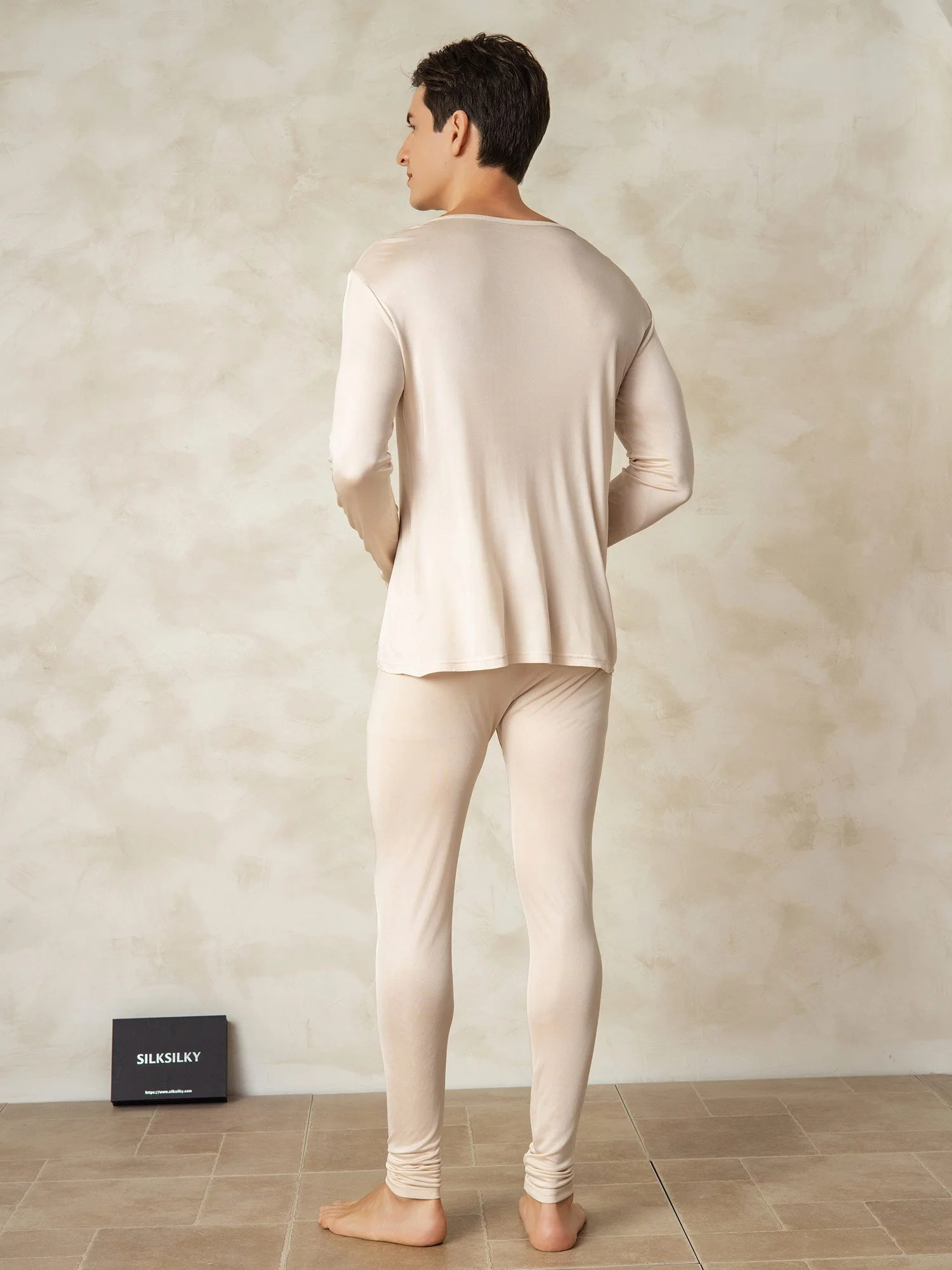 Men's Silk Jersey Long Sleeve Long Johns - Image 13
