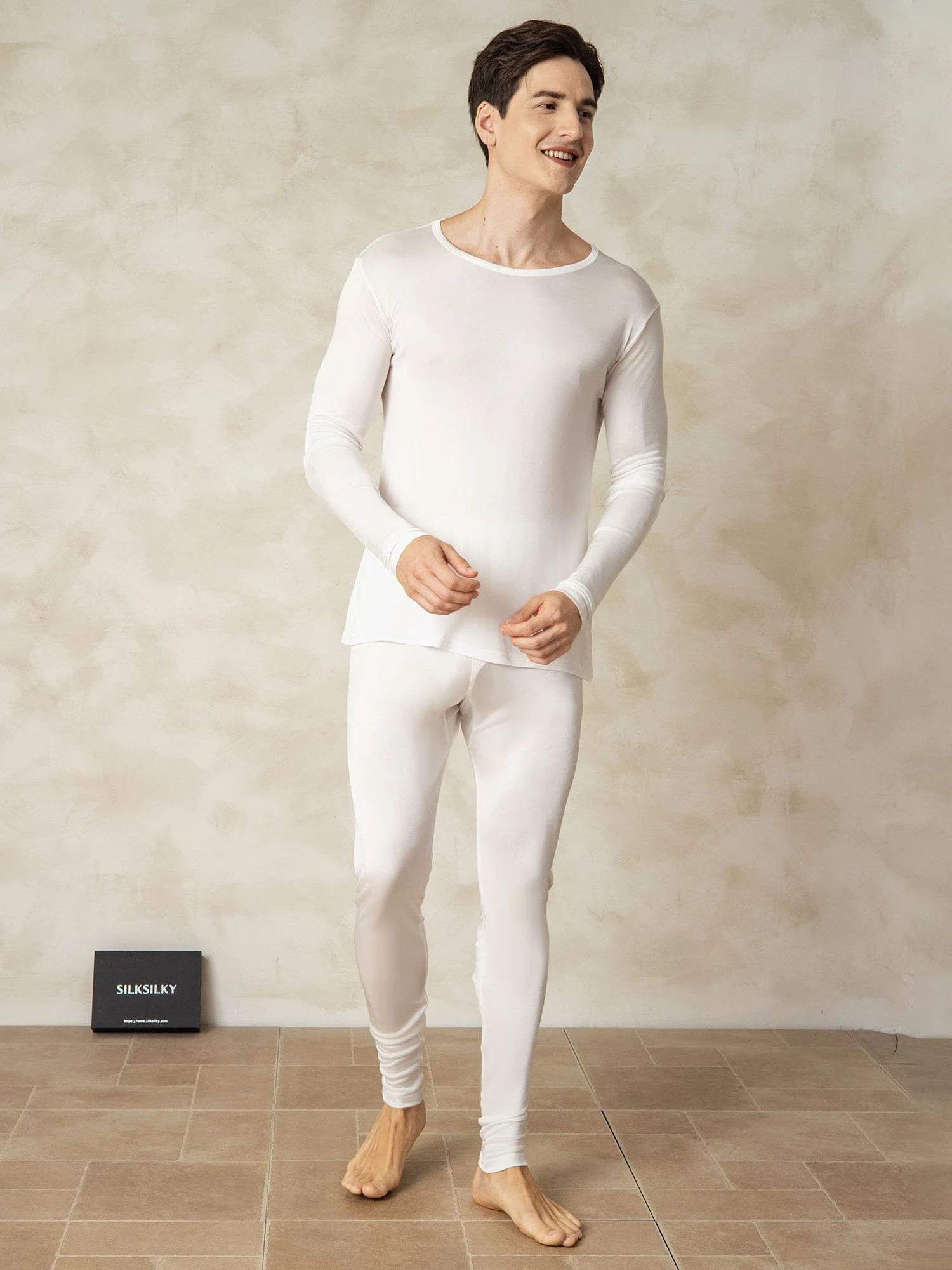 Men's Silk Jersey Long Sleeve Long Johns - Image 19