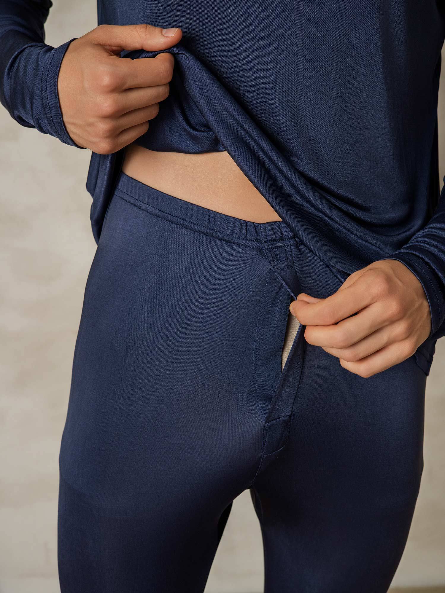 Men's Silk Jersey Long Sleeve Long Johns - Image 27