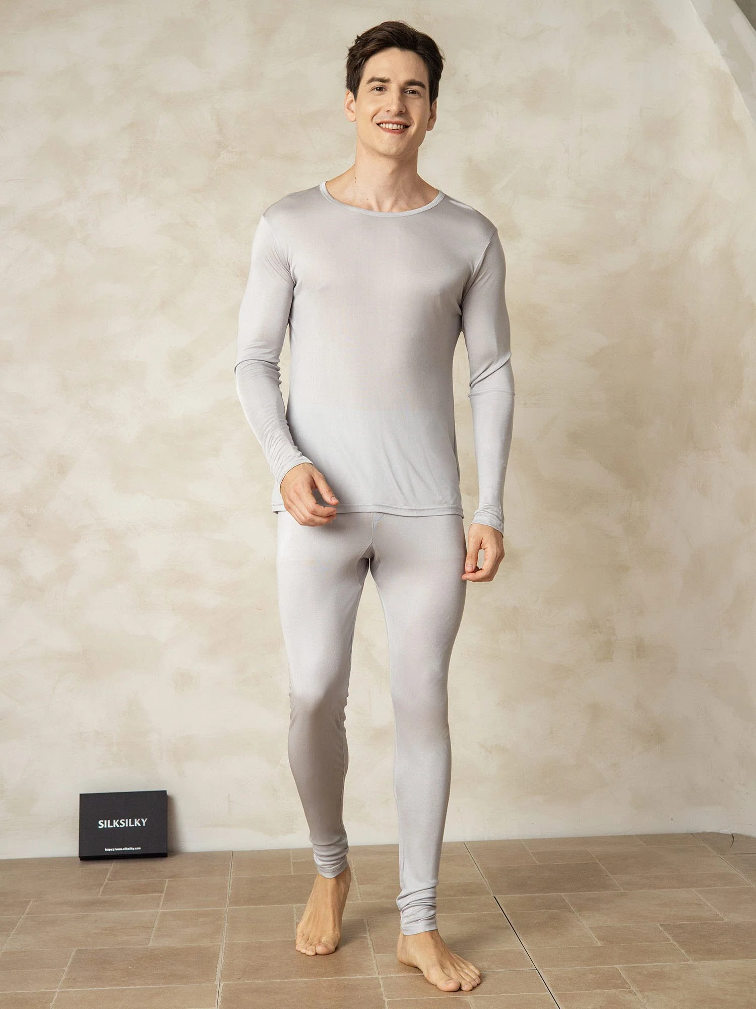Men's Silk Jersey Long Sleeve Long Johns - Image 4