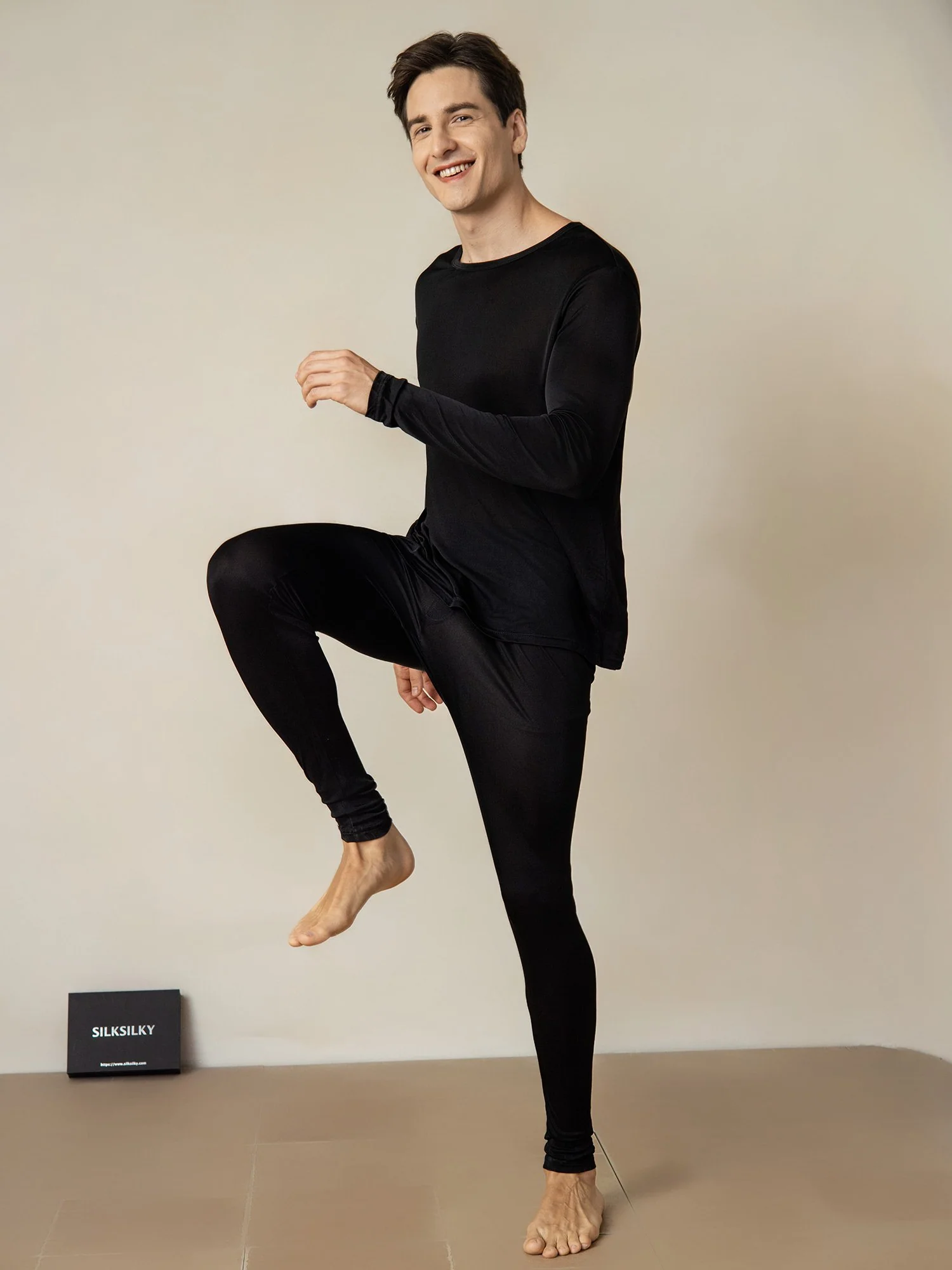 Men's Silk Jersey Long Sleeve Long Johns - Image 8