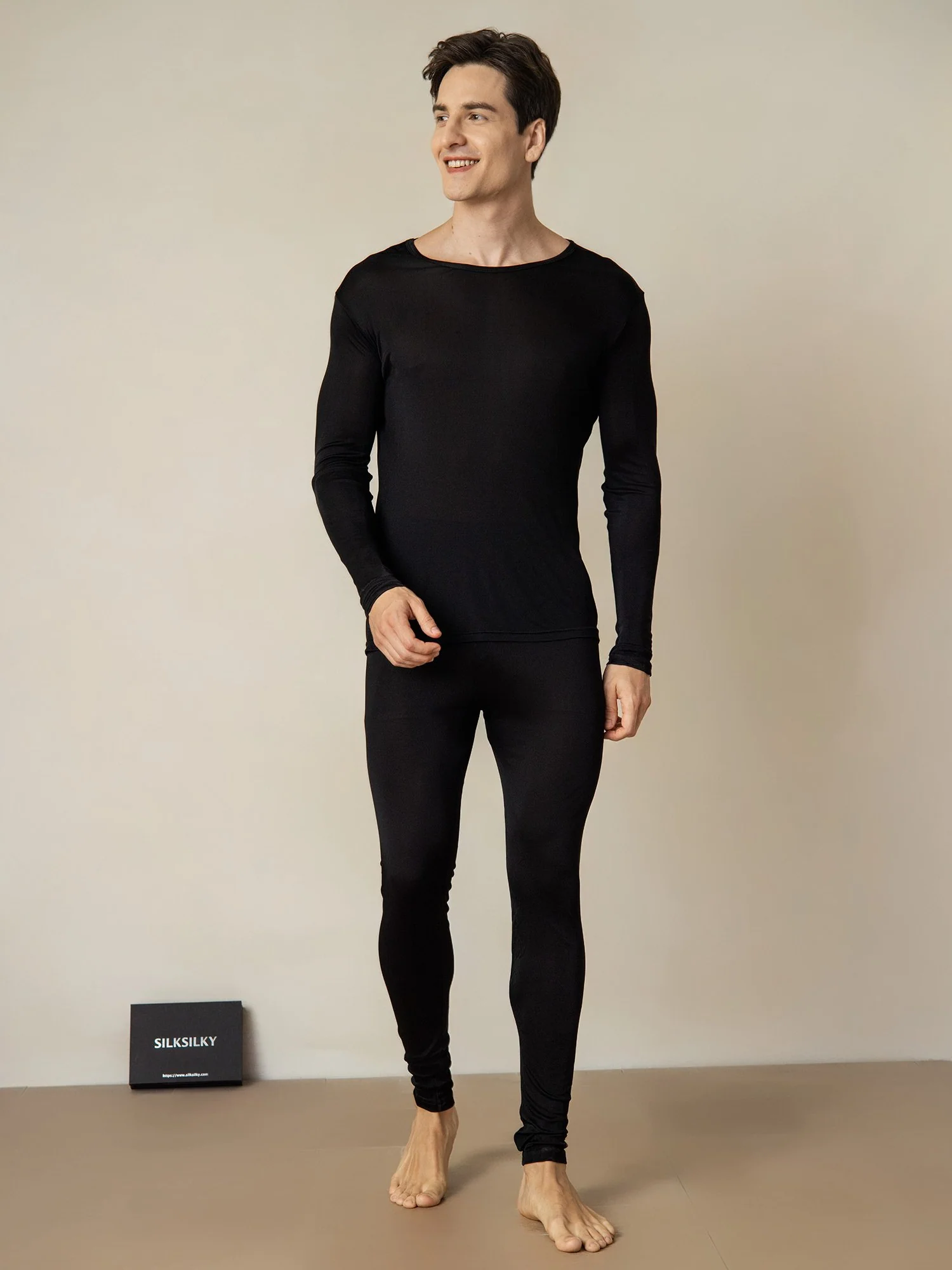 Men's Silk Jersey Long Sleeve Long Johns - Image 9