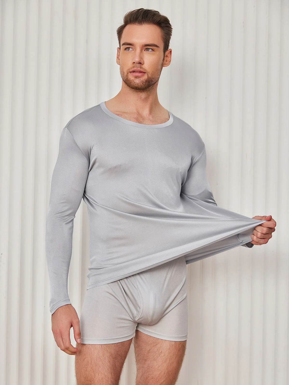 Mens Fashion Silk Jersey Tee - Image 12