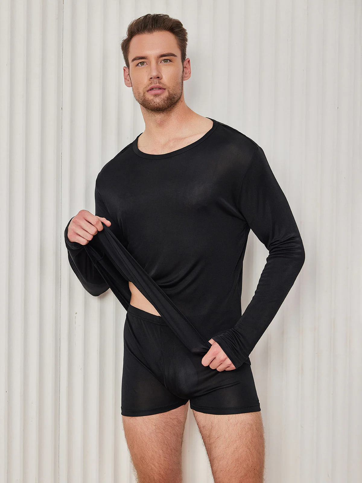 Mens Fashion Silk Jersey Tee - Image 14
