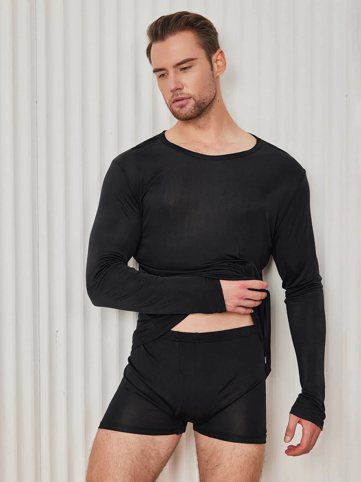 Mens Fashion Silk Jersey Tee - Image 17