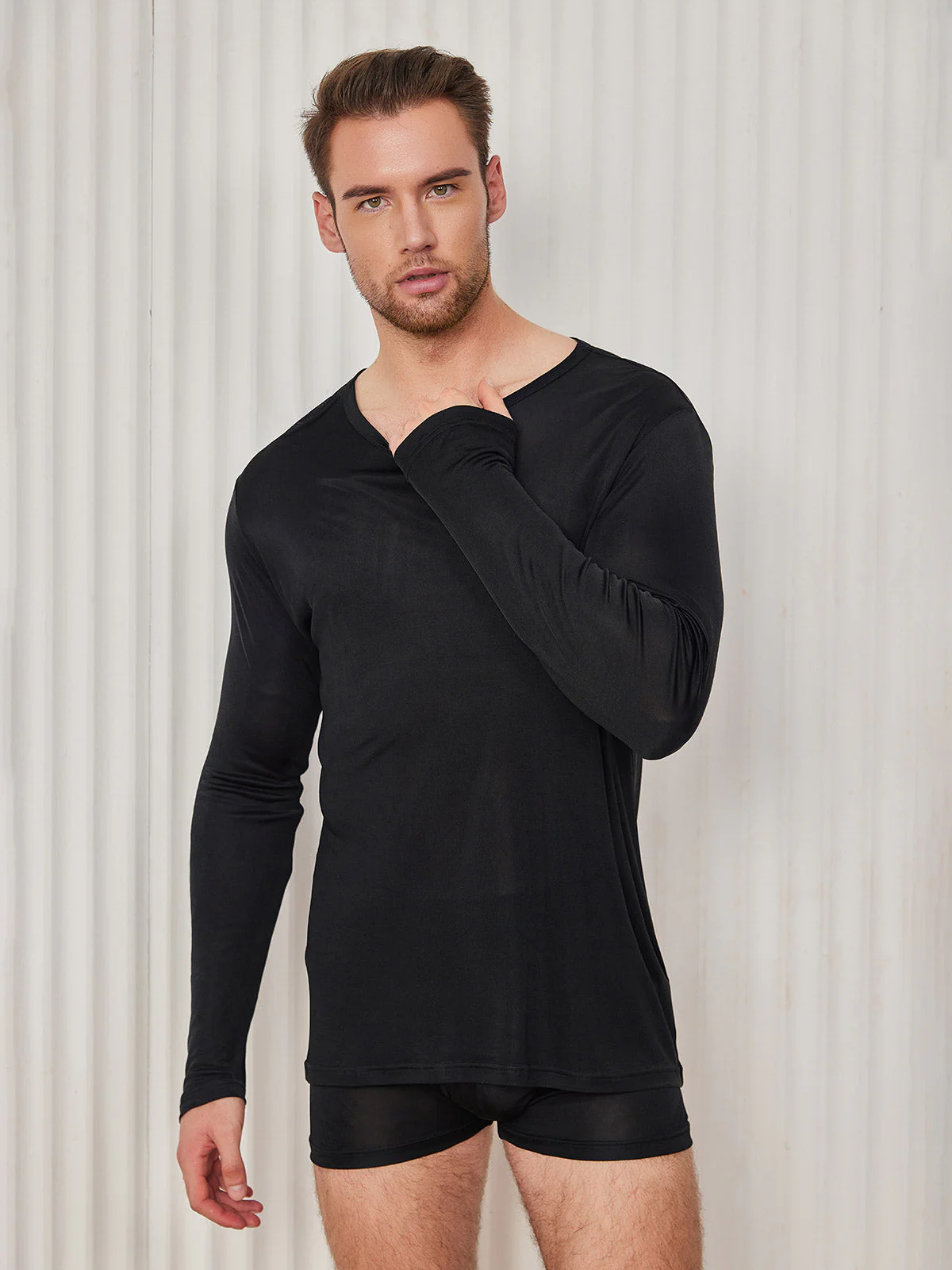Mens Fashion Silk Jersey Tee - Image 18