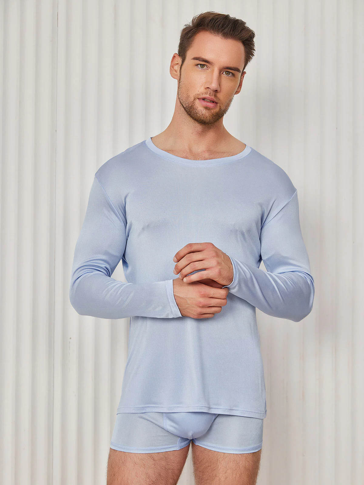 Mens Fashion Silk Jersey Tee - Image 25