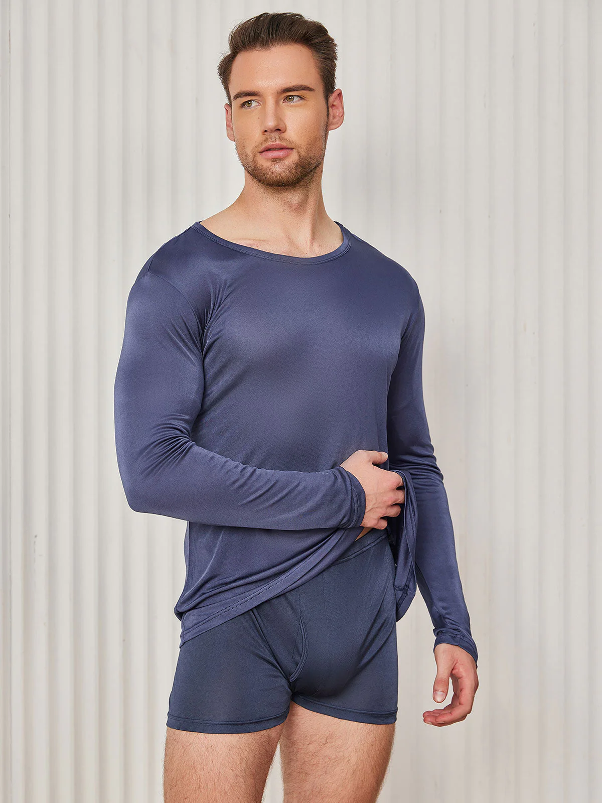 Mens Fashion Silk Jersey Tee - Image 3