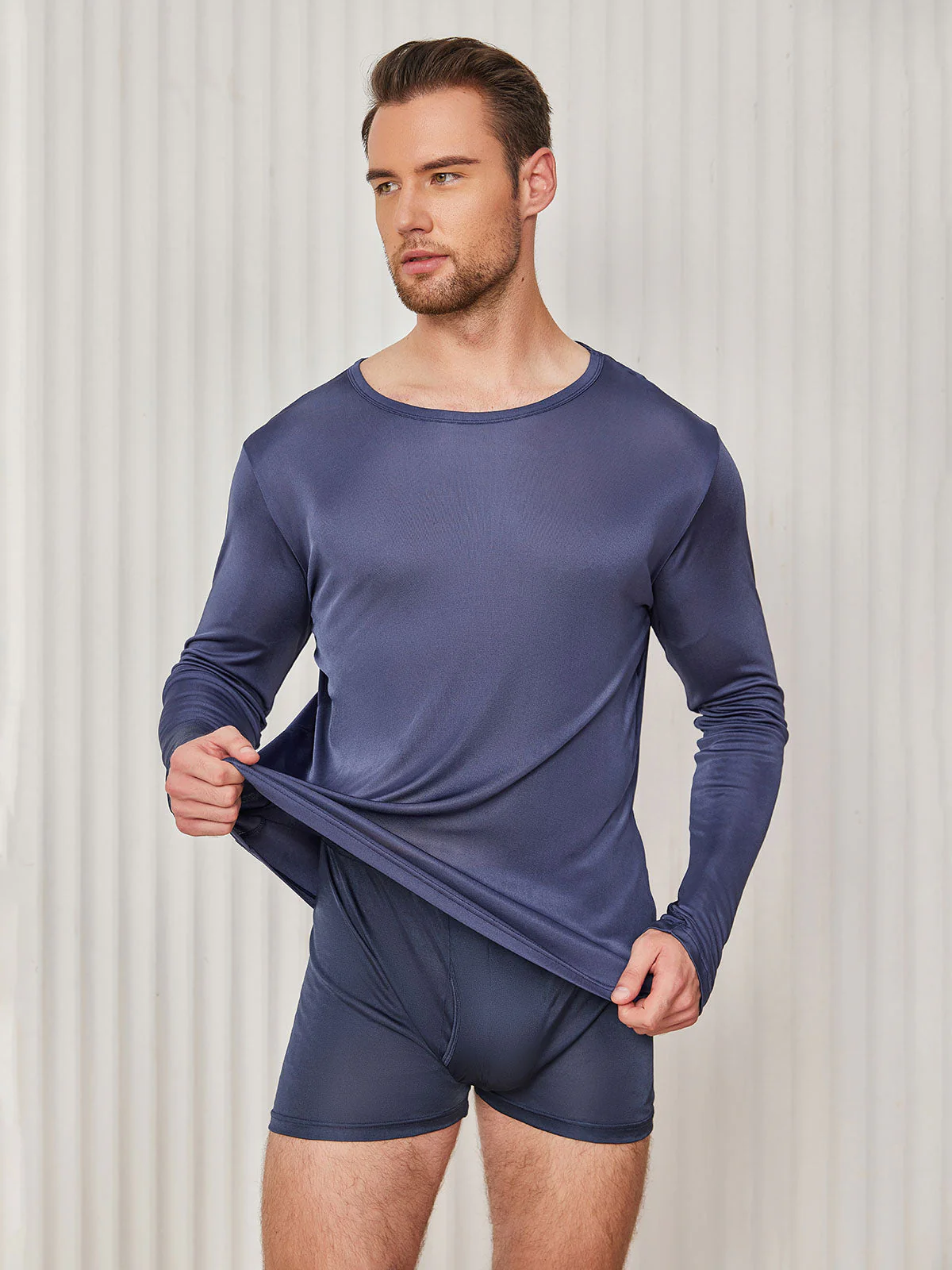 Mens Fashion Silk Jersey Tee - Image 4