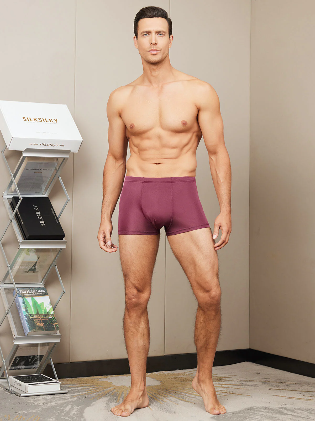 Men‘s Pure Silk Boxer Briefs Underwear - Image 16