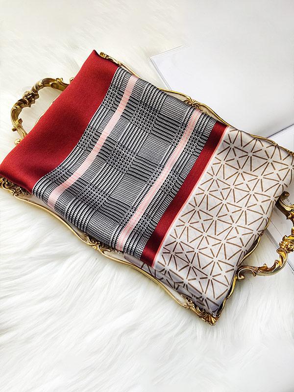 Modern Ribbons Long Silk Scarf - Image 2