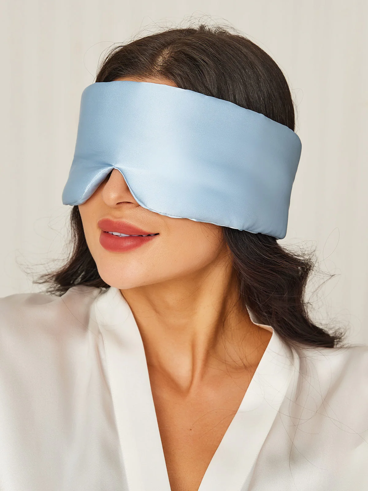 One Piece Silk Sleep Eye Mask With Velcro - Image 20