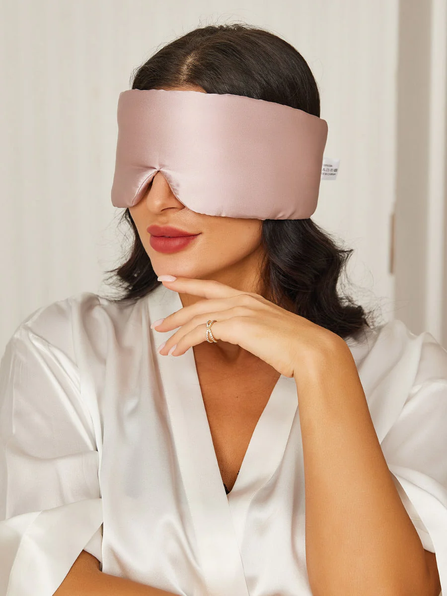 One Piece Silk Sleep Eye Mask With Velcro - Image 31