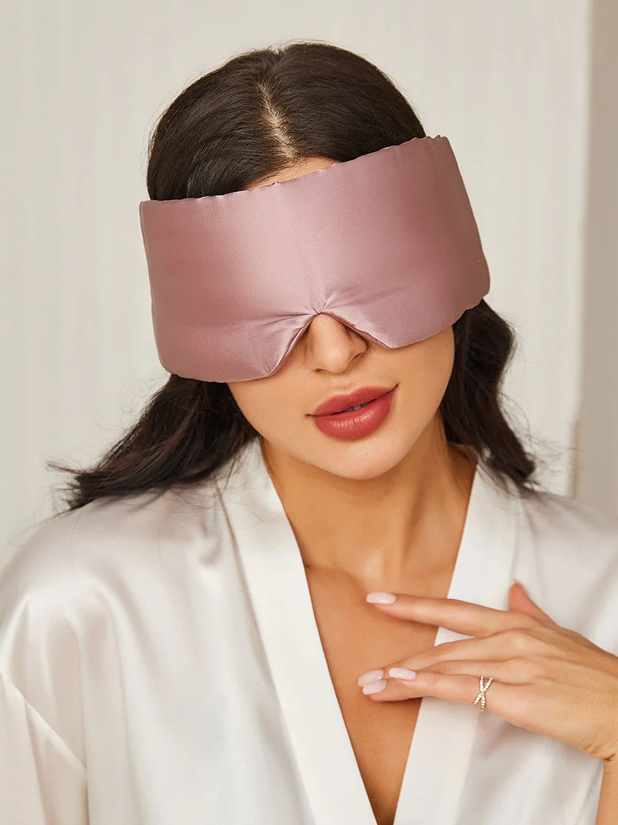 One Piece Silk Sleep Eye Mask With Velcro - Image 41