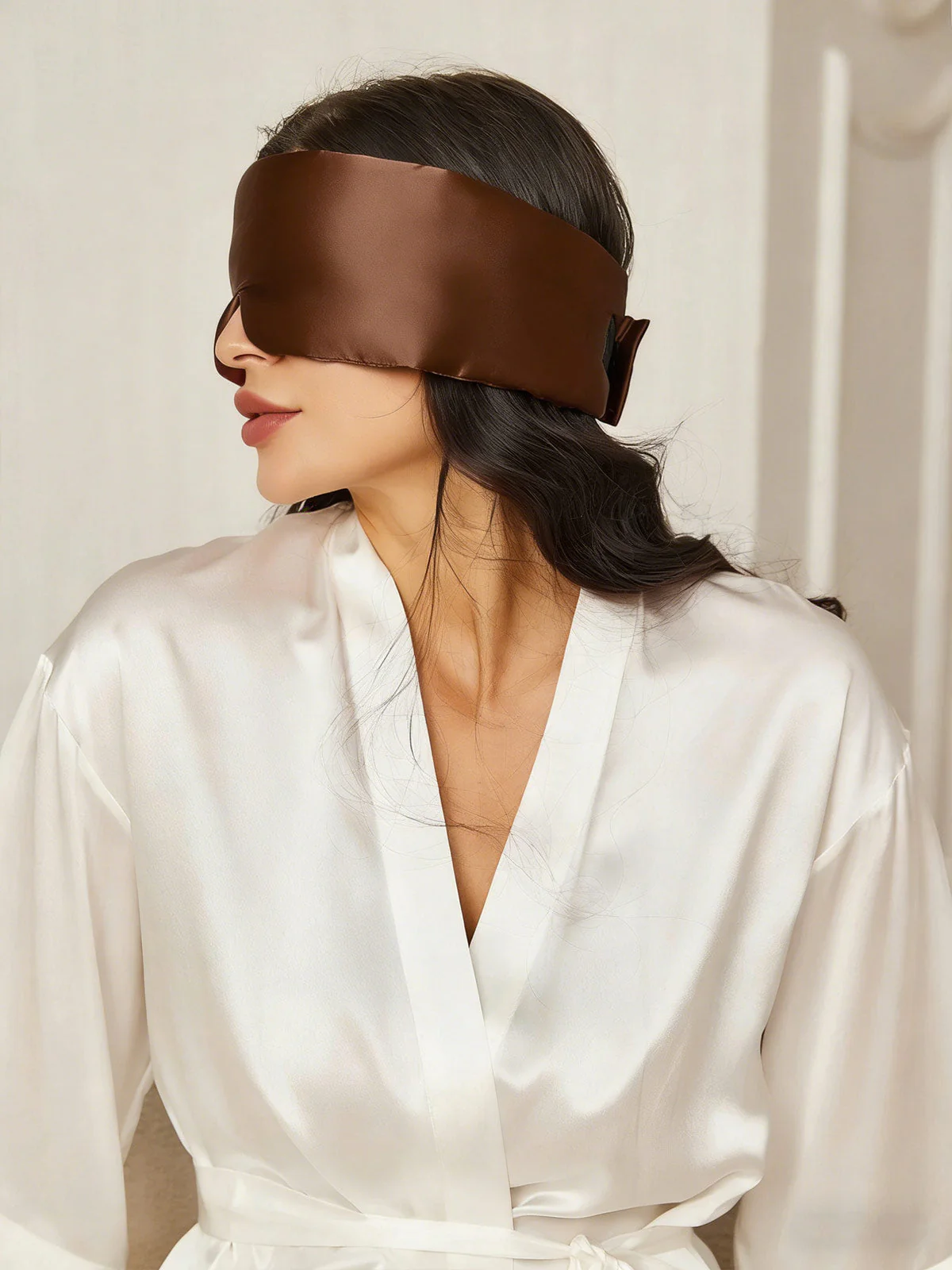 One Piece Silk Sleep Eye Mask With Velcro - Image 49