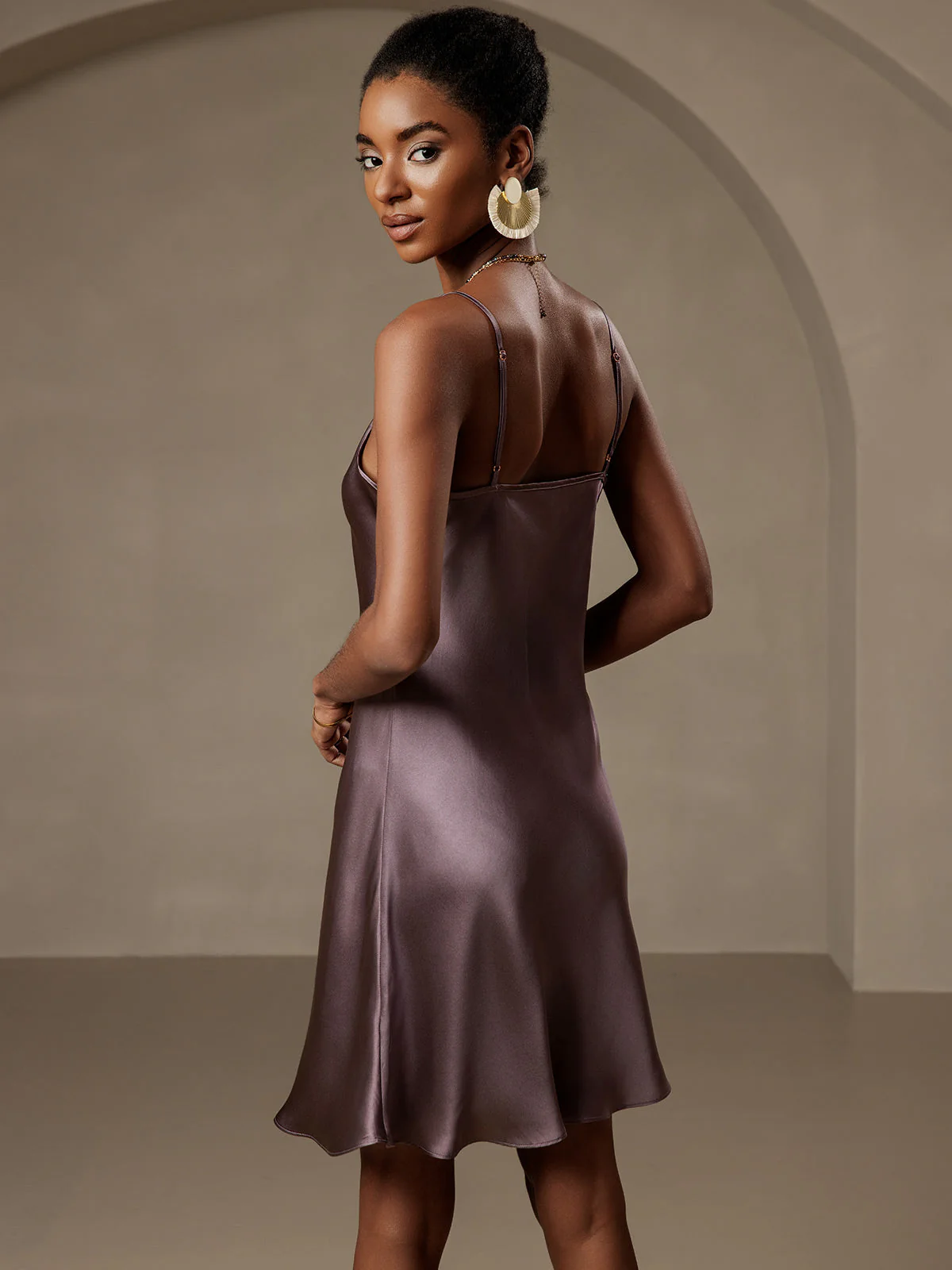 Pure Silk Spaghetti Strap Short Dress - Image 26