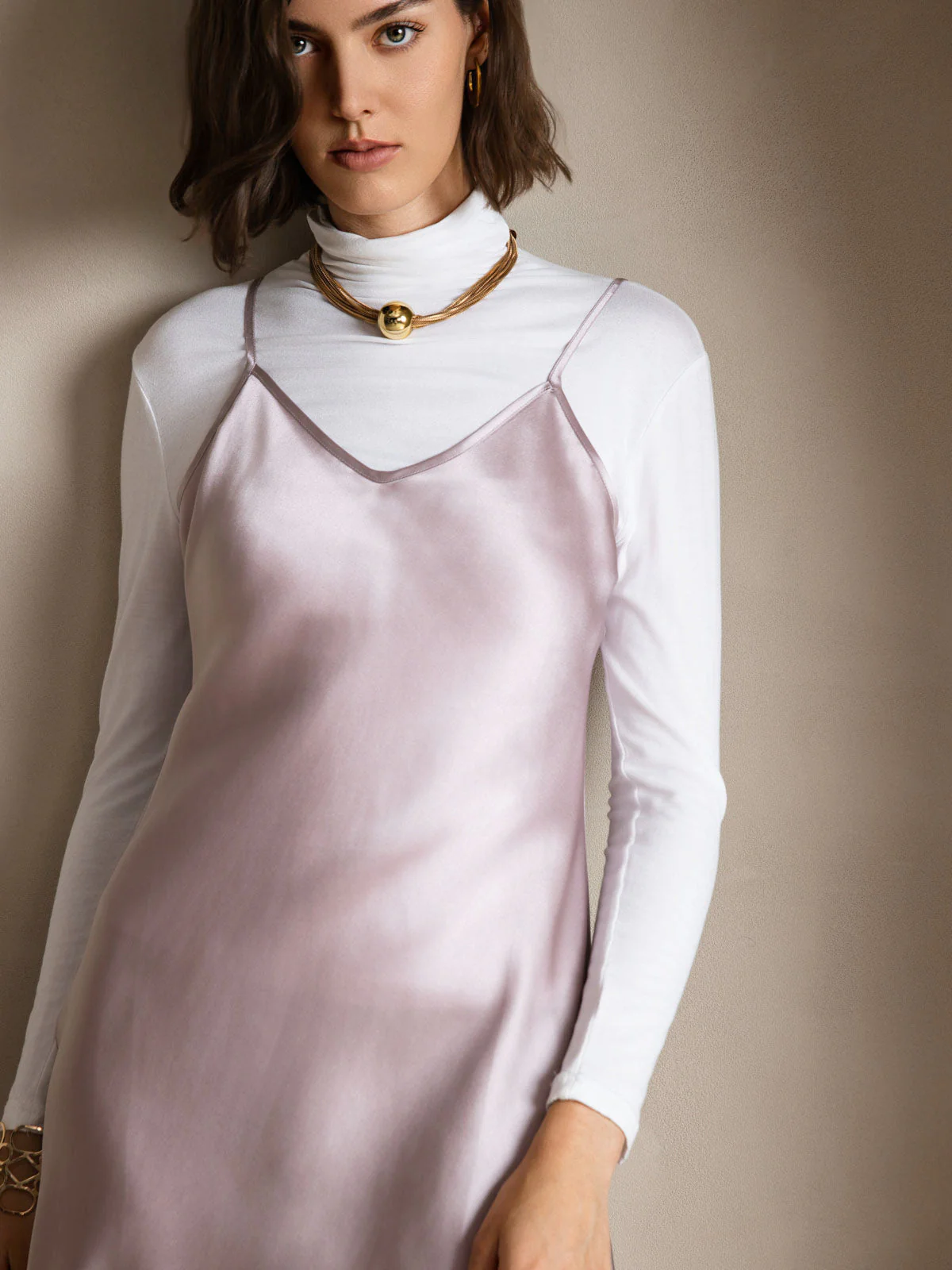 Pure Silk Spaghetti Strap Short Dress - Image 9