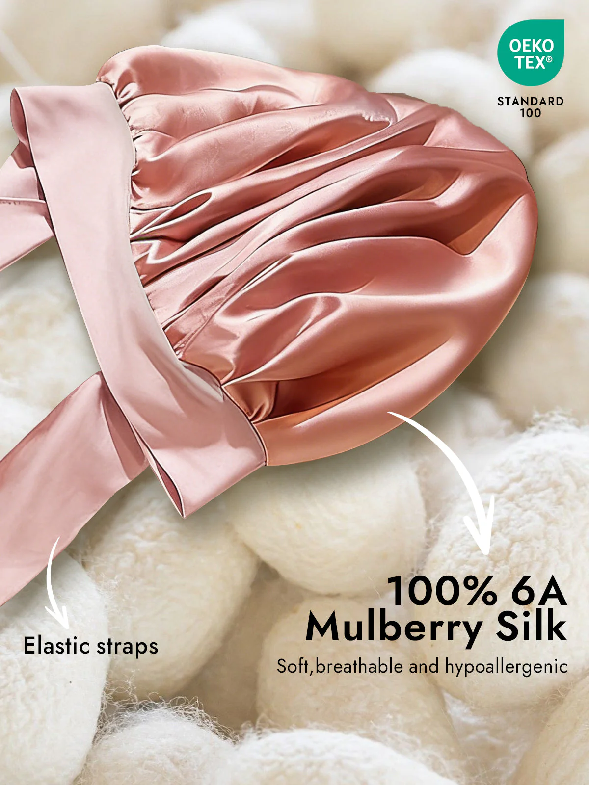 Pure Silk Bowknot Tie Bonnet - Image 2