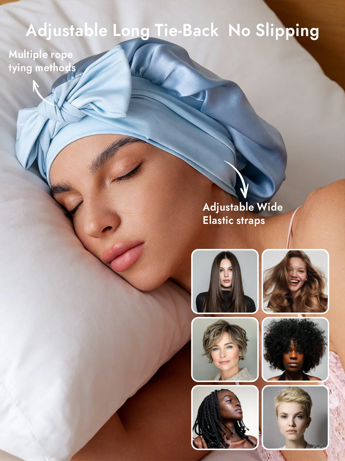 Pure Silk Bowknot Tie Bonnet - Image 58