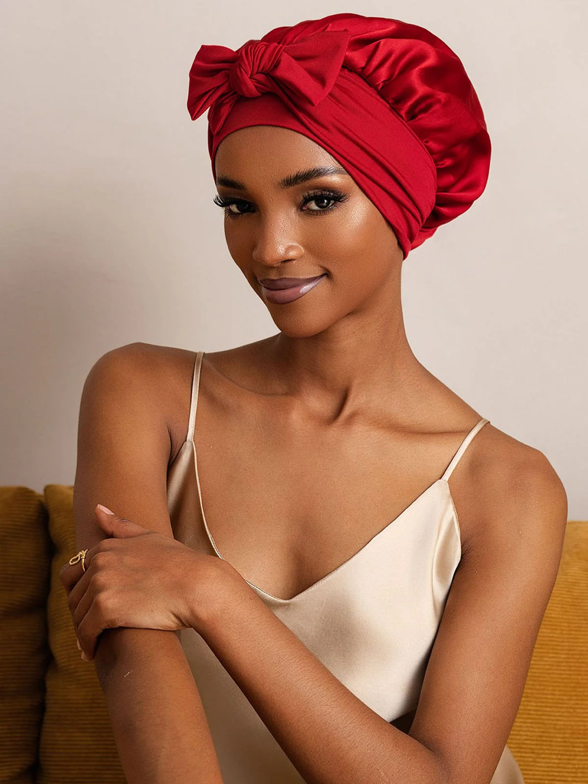 Pure Silk Bowknot Tie Bonnet - Image 61