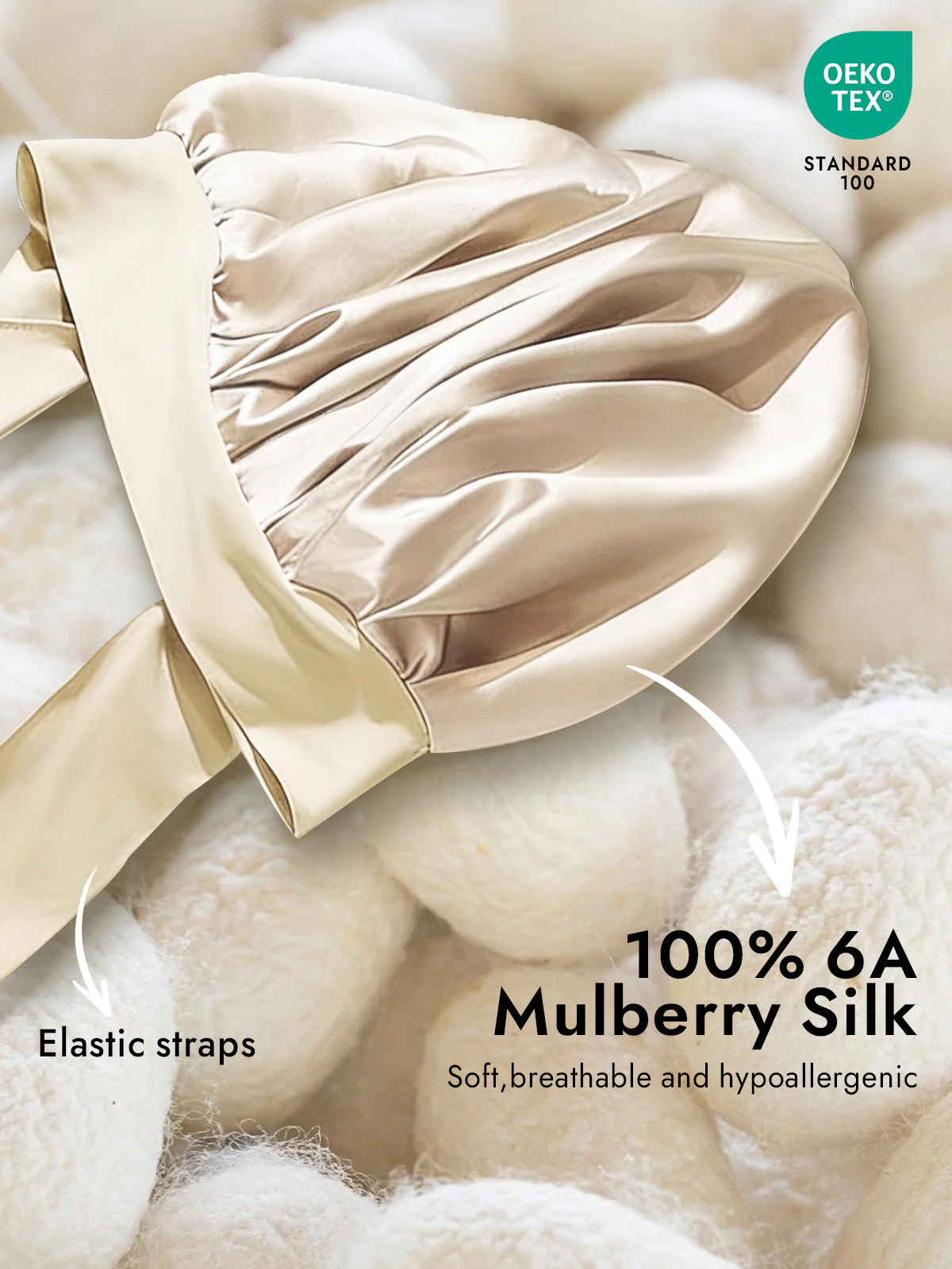 Pure Silk Bowknot Tie Bonnet - Image 74