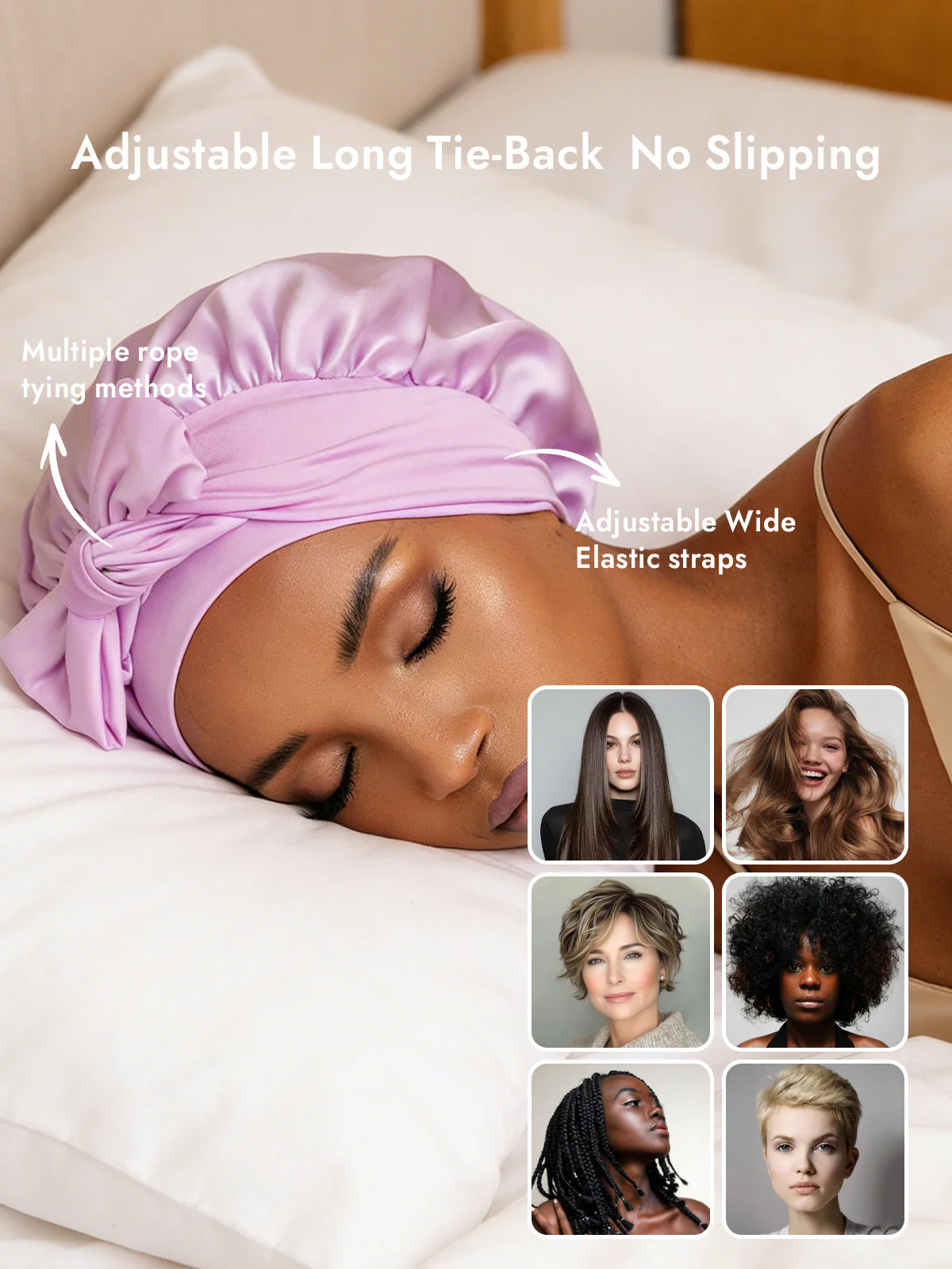 Pure Silk Bowknot Tie Bonnet - Image 82