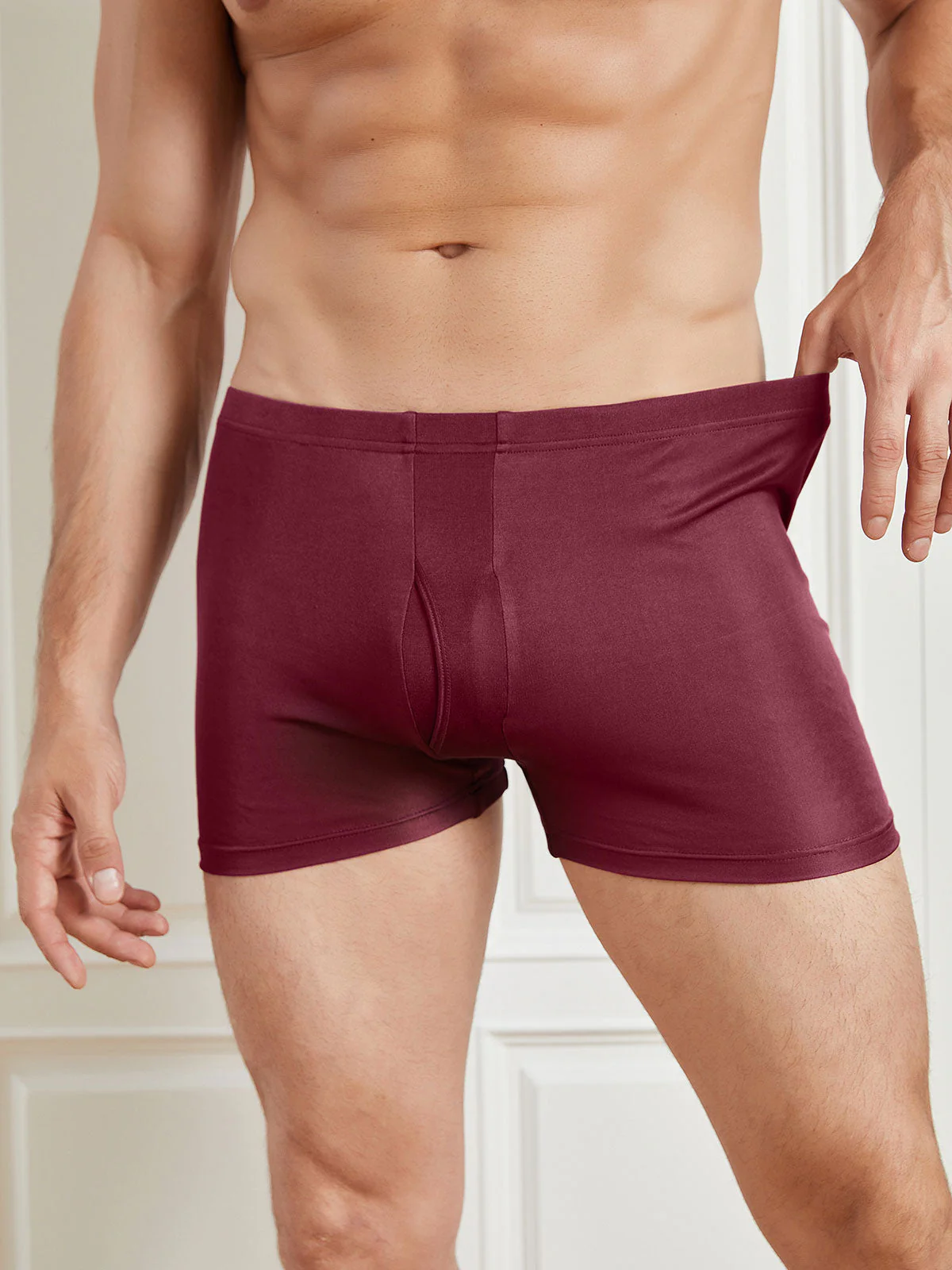 Pure Silk Mens Underwear with Front Opening - Image 35