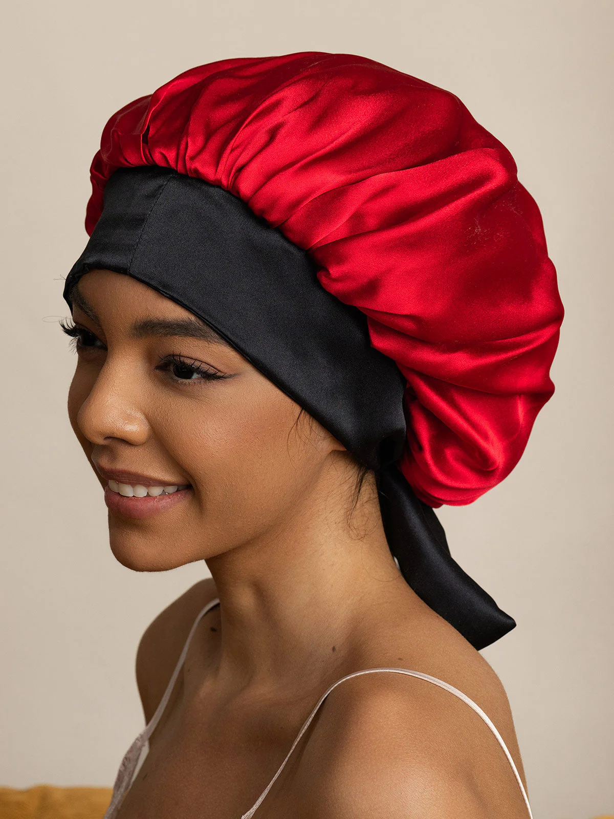 Pure Silk Casual Bonnet with Long Ribbons (Two-tone and Double-sided) - Image 19