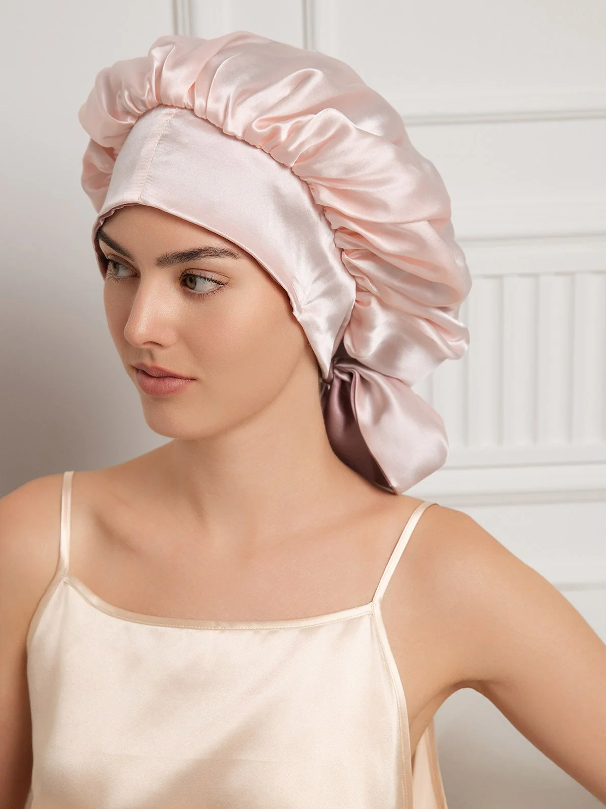 Pure Silk Casual Bonnet with Long Ribbons (Two-tone and Double-sided) - Image 7