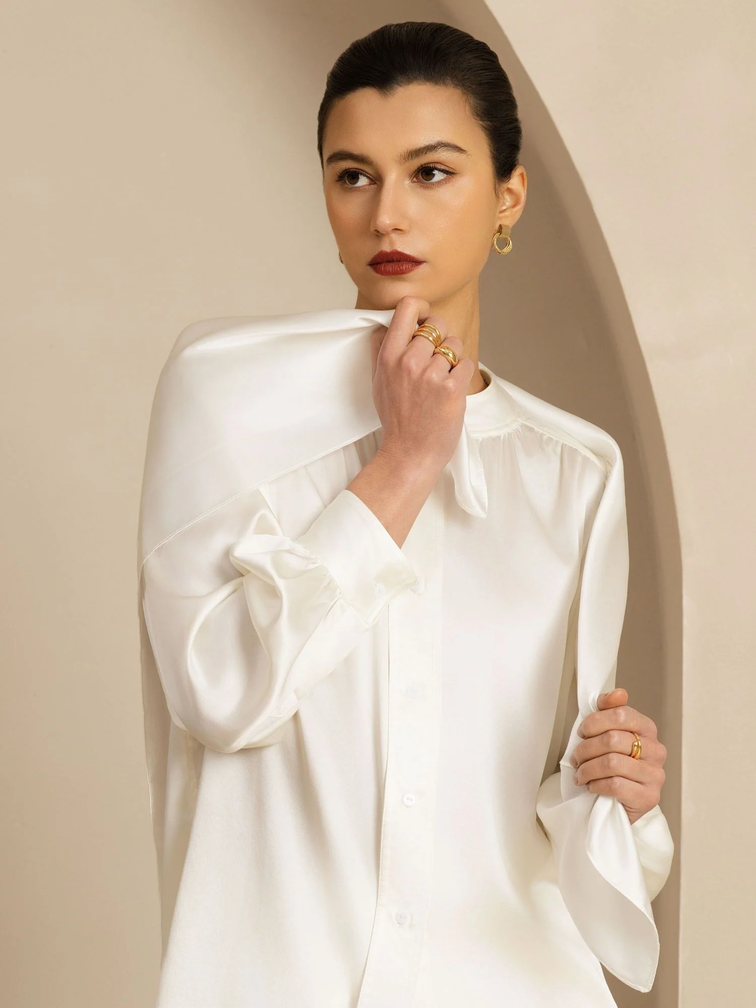 Pure Silk Classic  Elegant Square Scarf - Size 90x90cm - Image 10