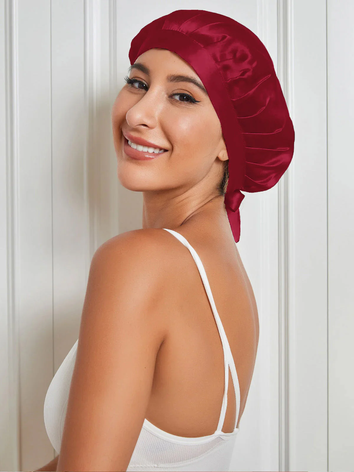 Pure Silk Classic Bonnet with Ribbons - Image 38