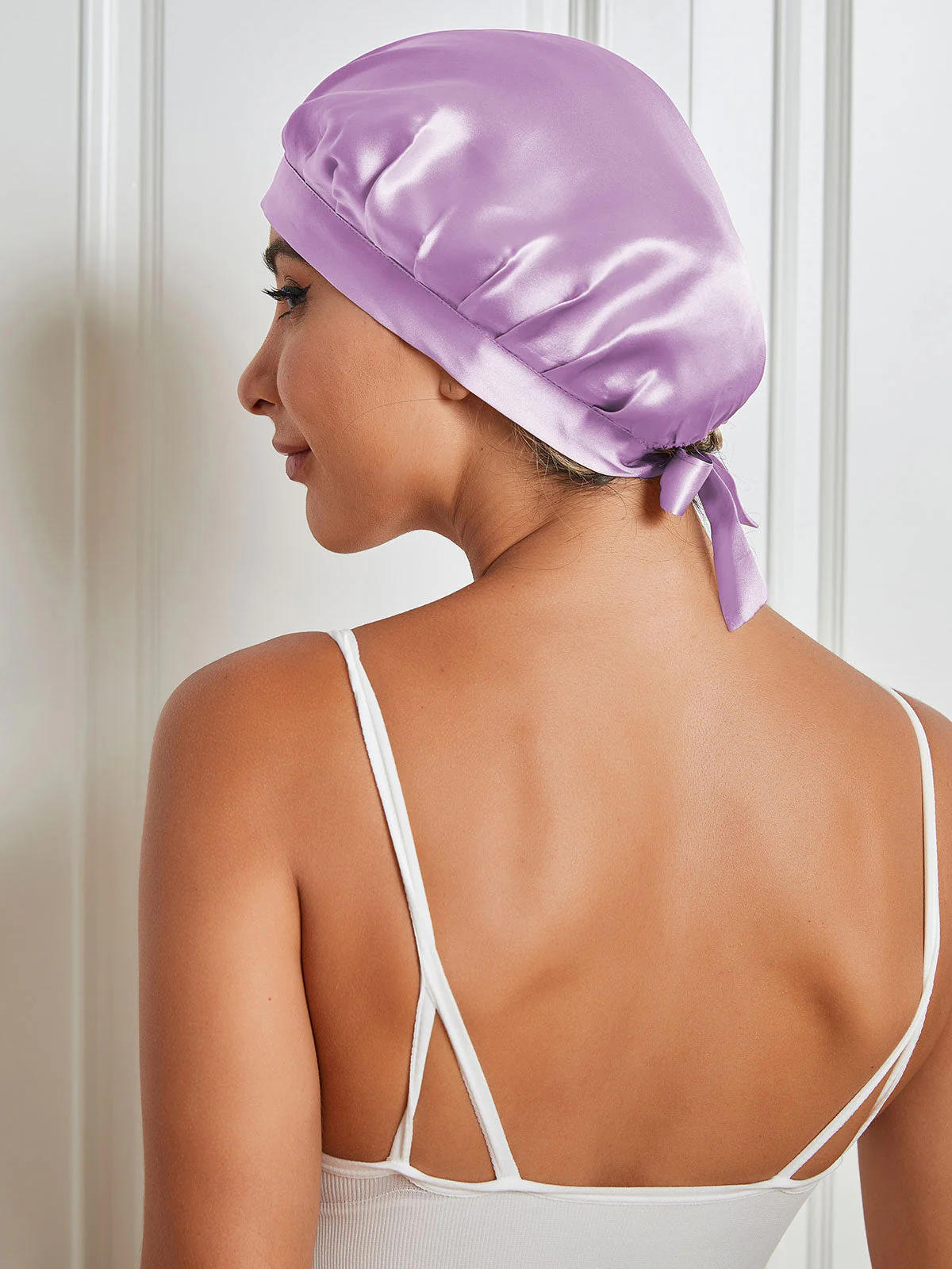 Pure Silk Classic Bonnet with Ribbons - Image 56