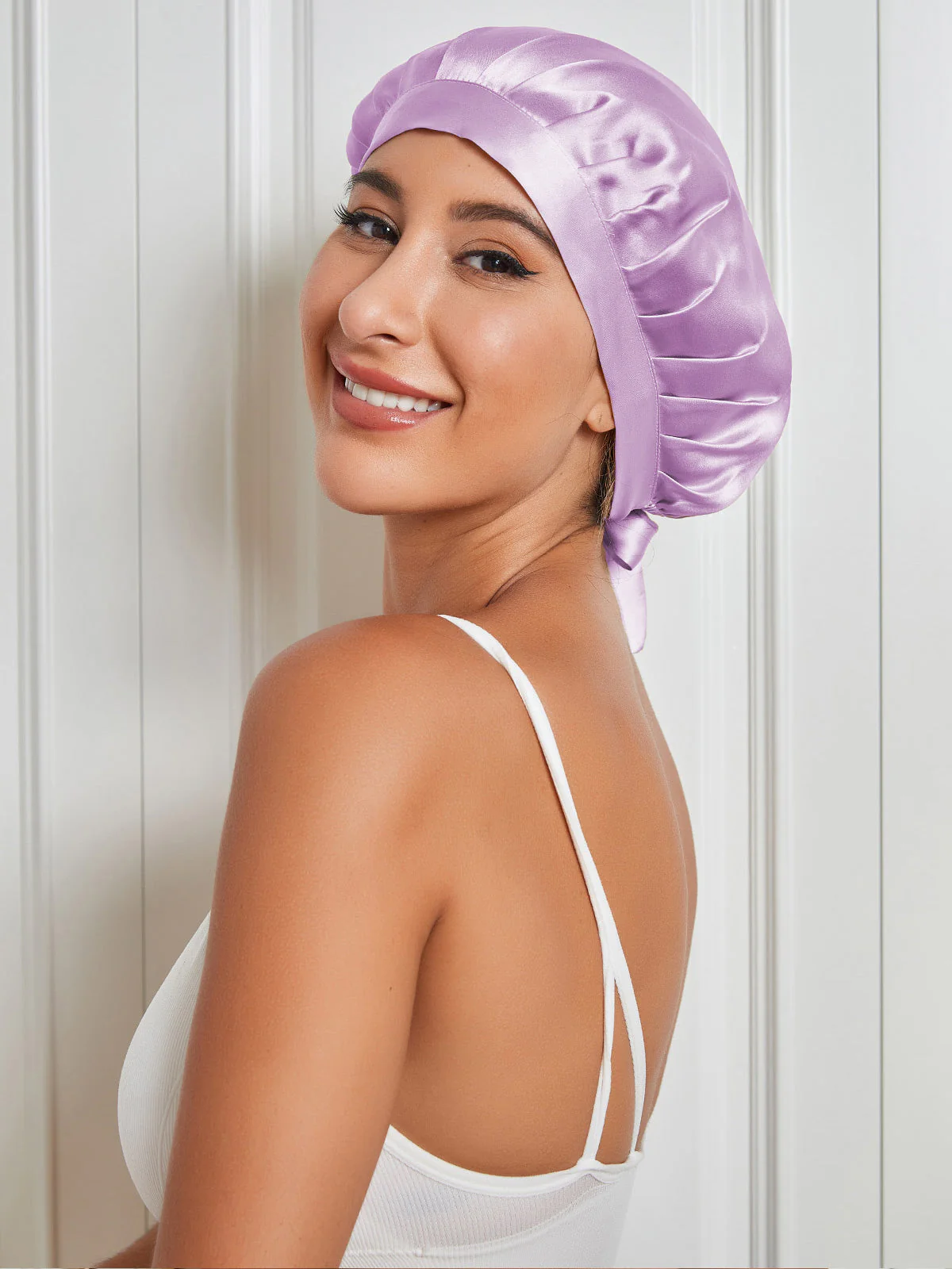 Pure Silk Classic Bonnet with Ribbons - Image 59