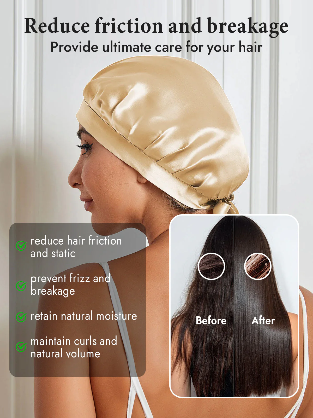 Pure Silk Classic Bonnet with Ribbons - Image 16