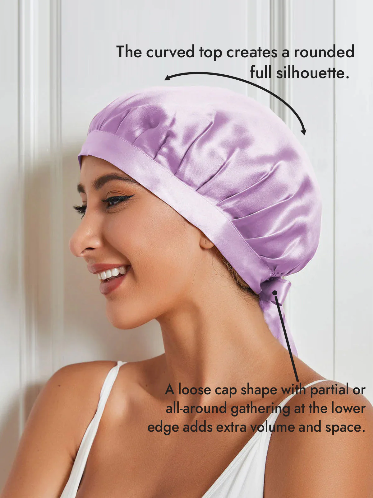 Pure Silk Classic Bonnet with Ribbons - Image 21
