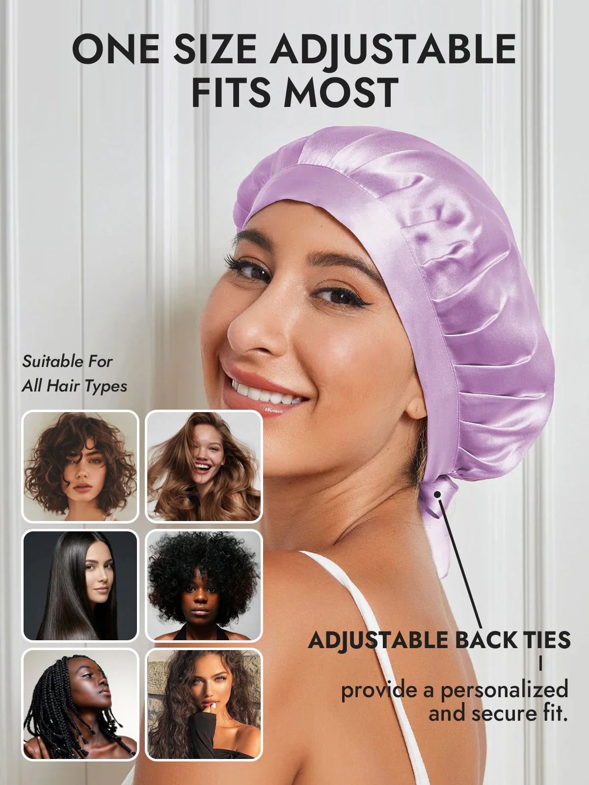 Pure Silk Classic Bonnet with Ribbons - Image 23