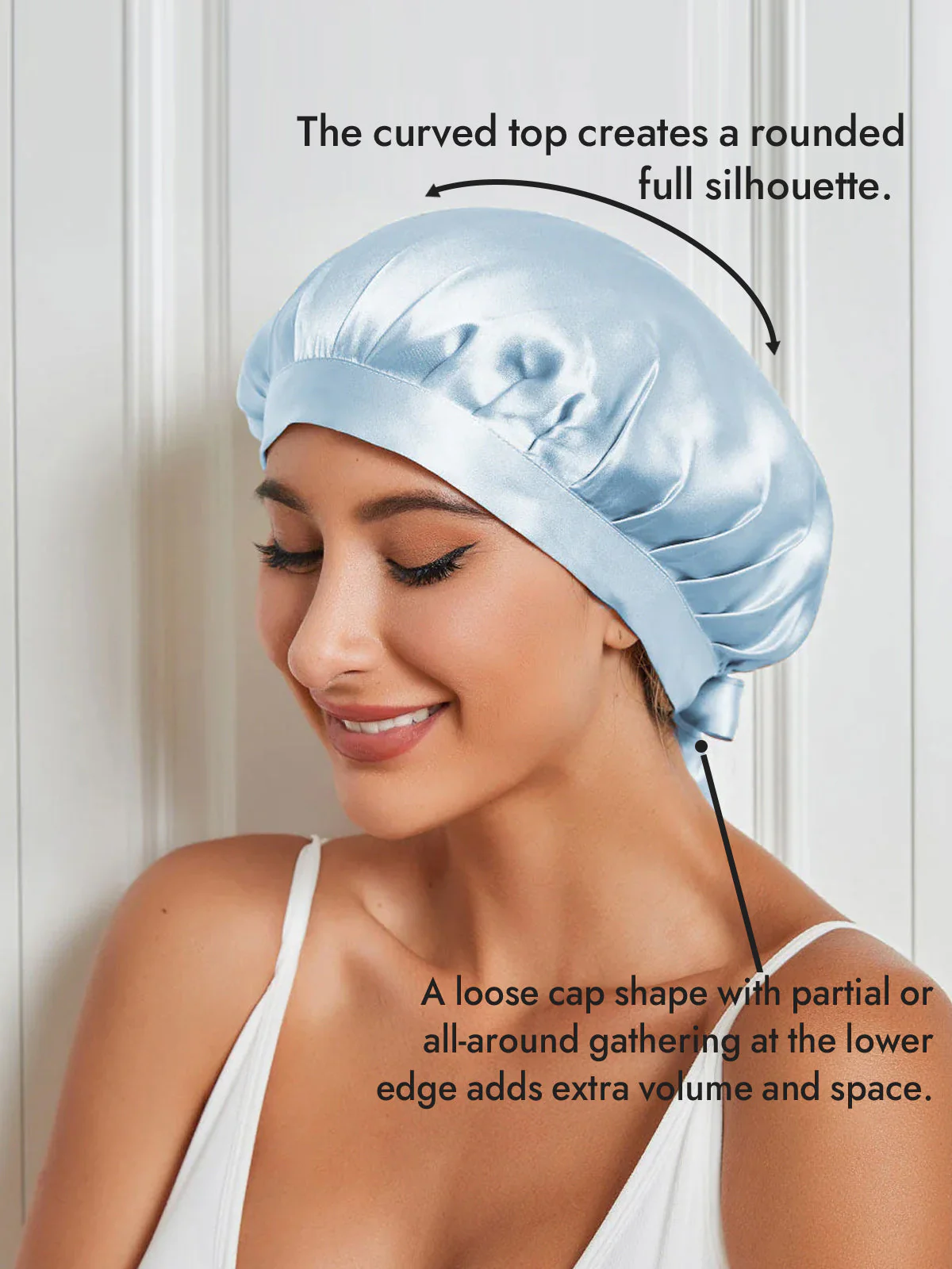 Pure Silk Classic Bonnet with Ribbons - Image 27